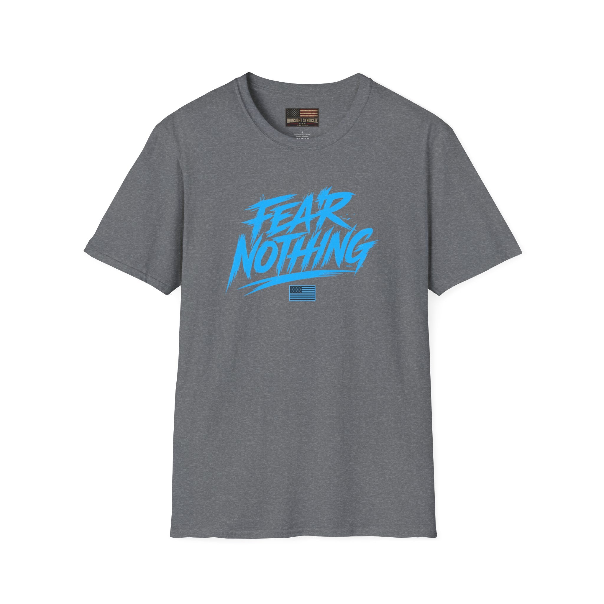 Fear Nothing/Live Fearless Blue – Premium Graphic T-Shirt - S/M/L/XL/2XL/3XL | Ironsight Syndicate