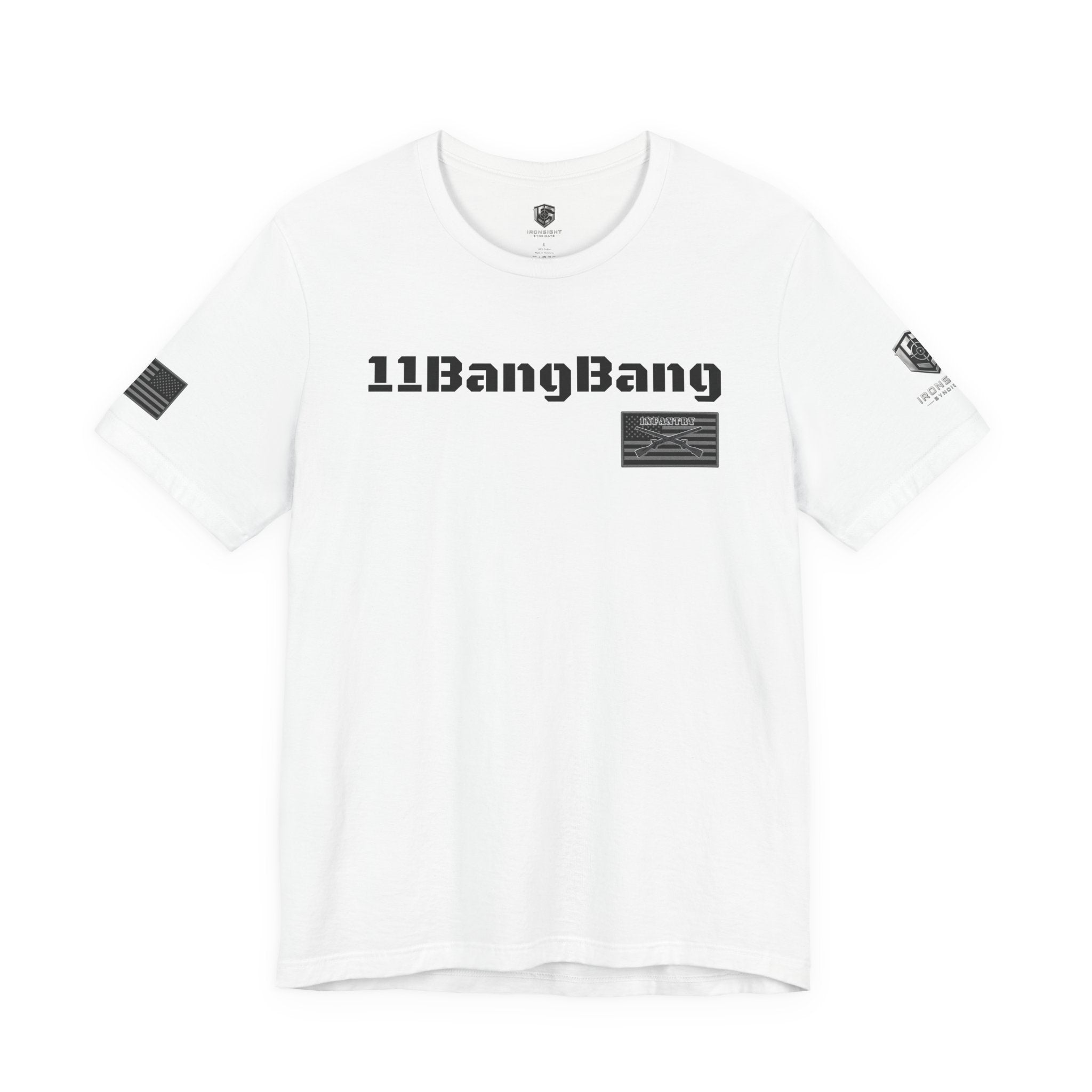 11BangBang Infantry Inspired Patriotic T-Shirt - White | Ironsight Syndicate