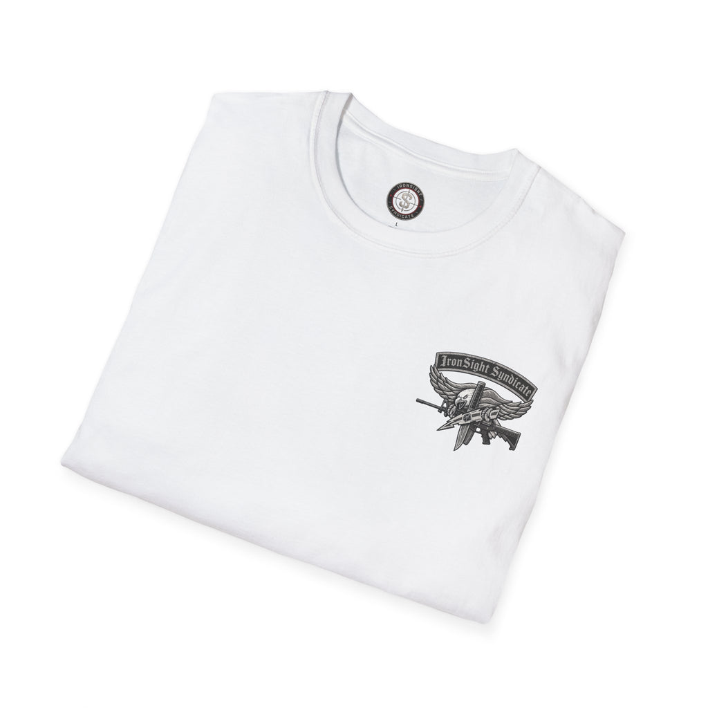 SWAT Eagle T-Shirt — "IronSight Syndicate"  T-Shirt | Patriotic Military Graphic Tee for Veterans & Patriots, Adult (13 and up), unisex