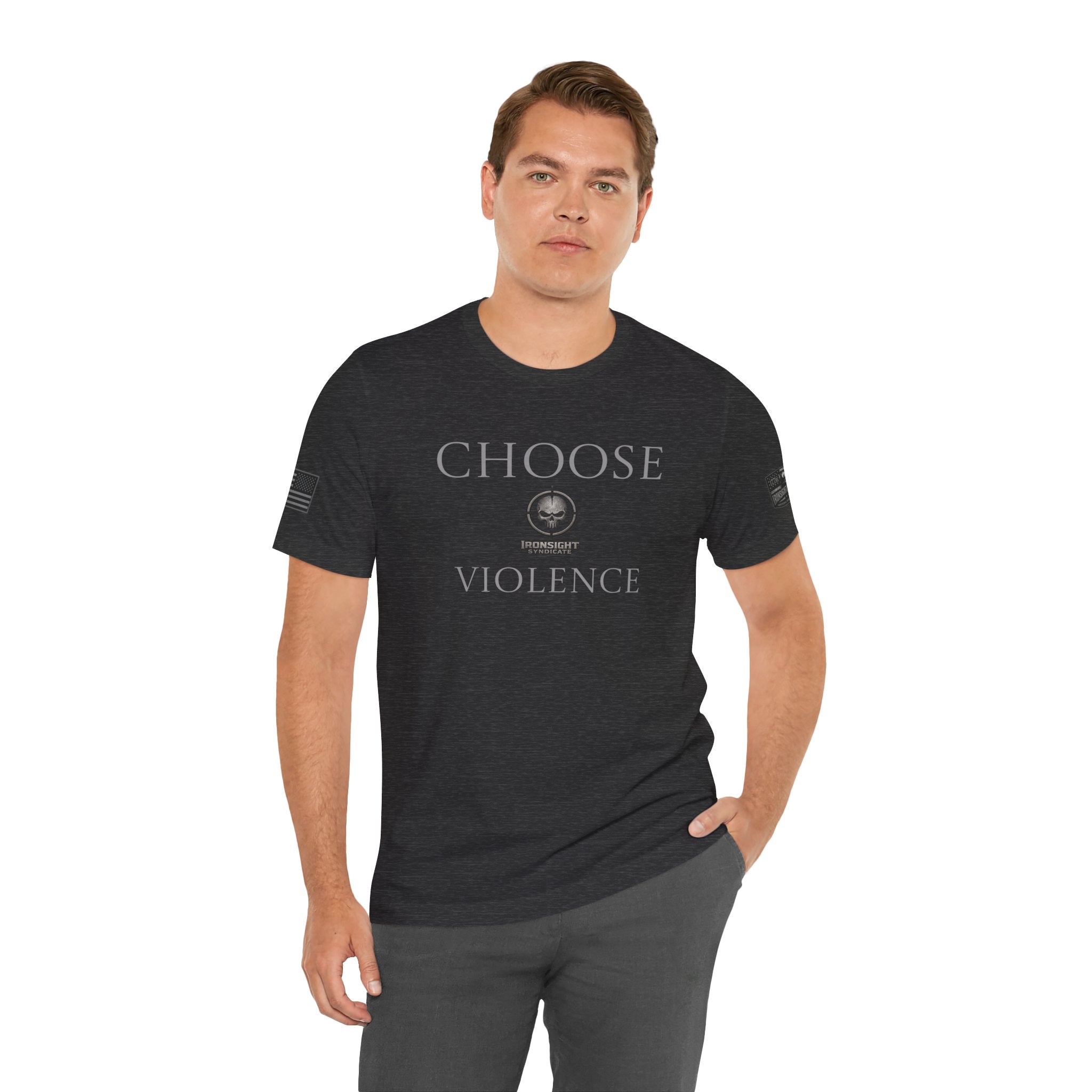 Combat Action Badge Choose Violence T-Shirt | Ironsight Syndicate