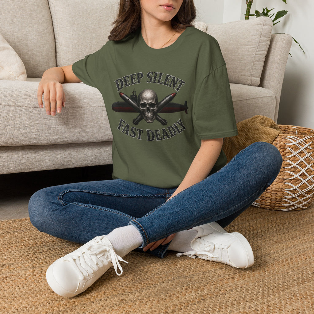 Deep, Silent, Fast Deadly US Navy Submariner Graphic Front T-Shirt