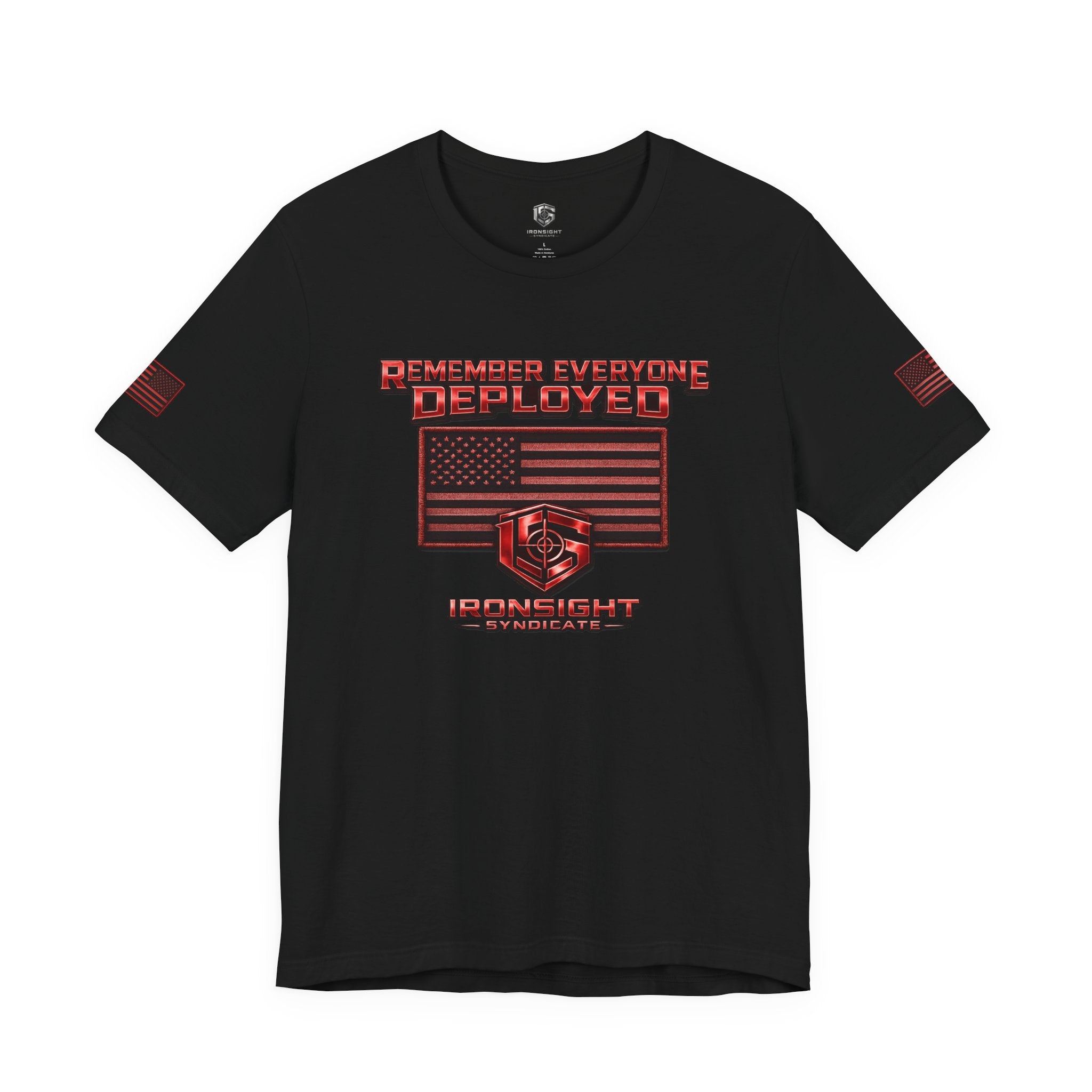Remember Everyone Deployed (R.E.D.) Patriotic T-Shirt - Black | Ironsight Syndicate