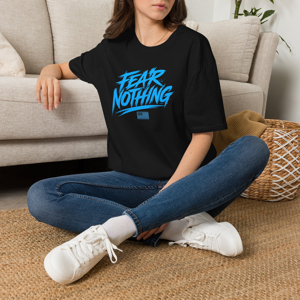 Fear Nothing/Live Fearless Blue – Premium Graphic T-Shirt | Ironsight Syndicate