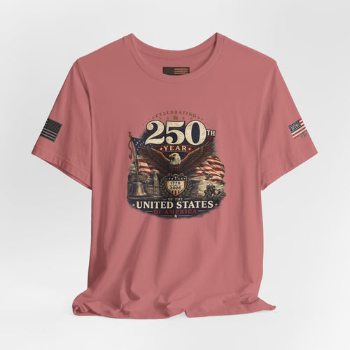 America 250th Anniversary T-Shirt | Patriotic Eagle & American Flag Shirt | 1776-2026 United States Tee front and back