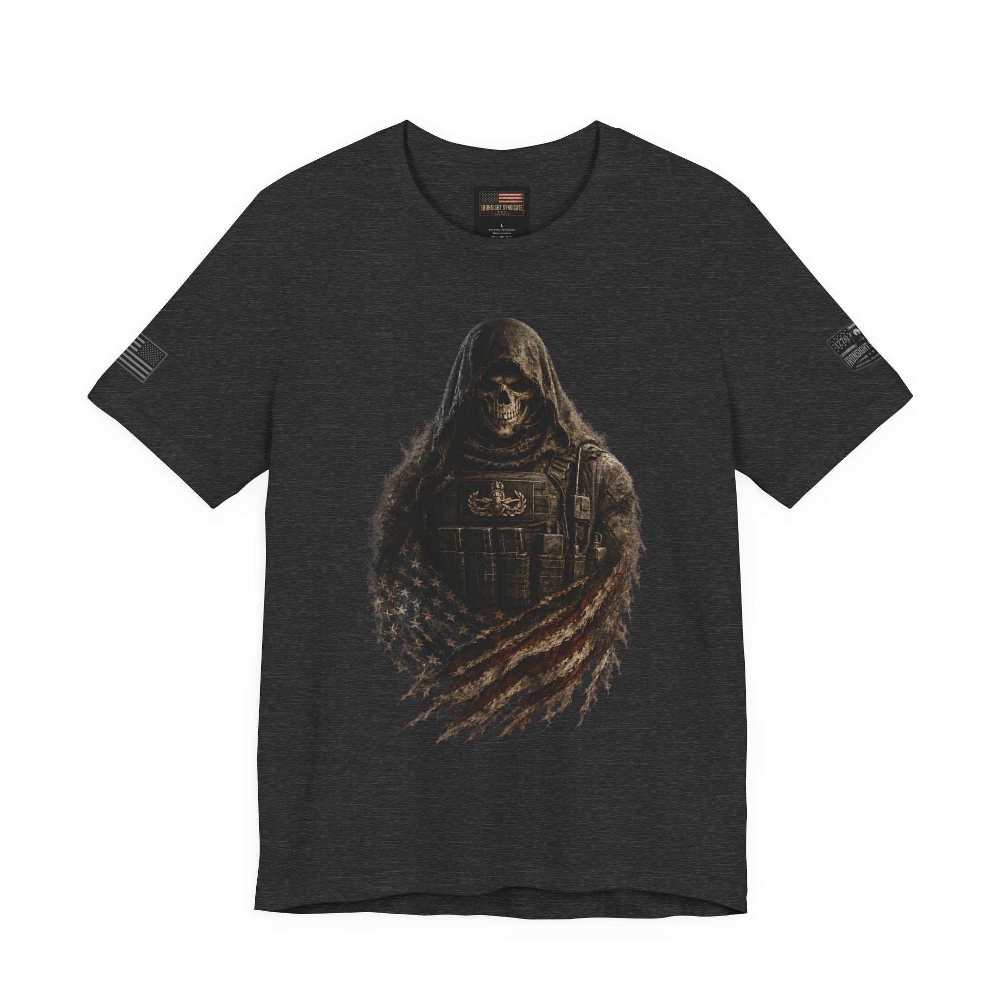 Master EOD Tech Reaper T-Shirt | Patriotic Tee for Veterans, Adult (13 and up), unisex