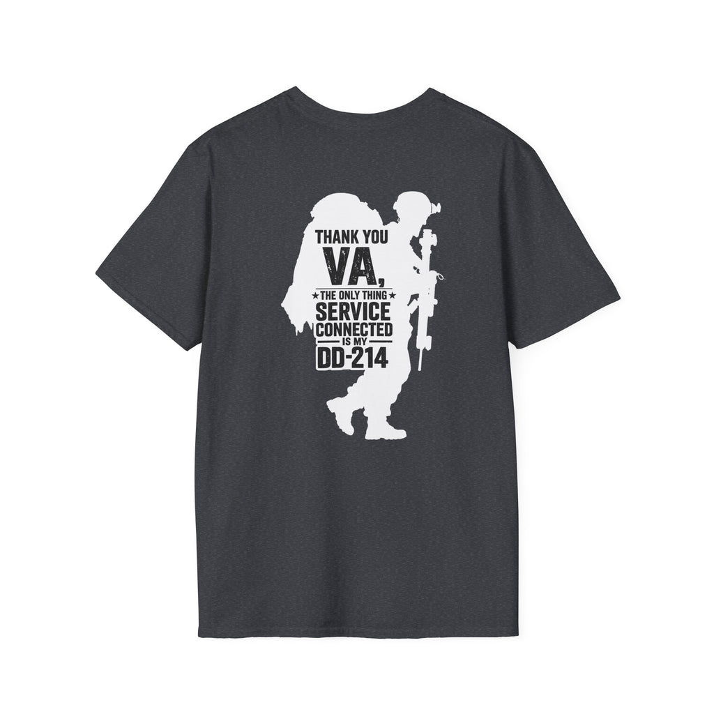DD-214 service connected T-Shirt (White Graphic)