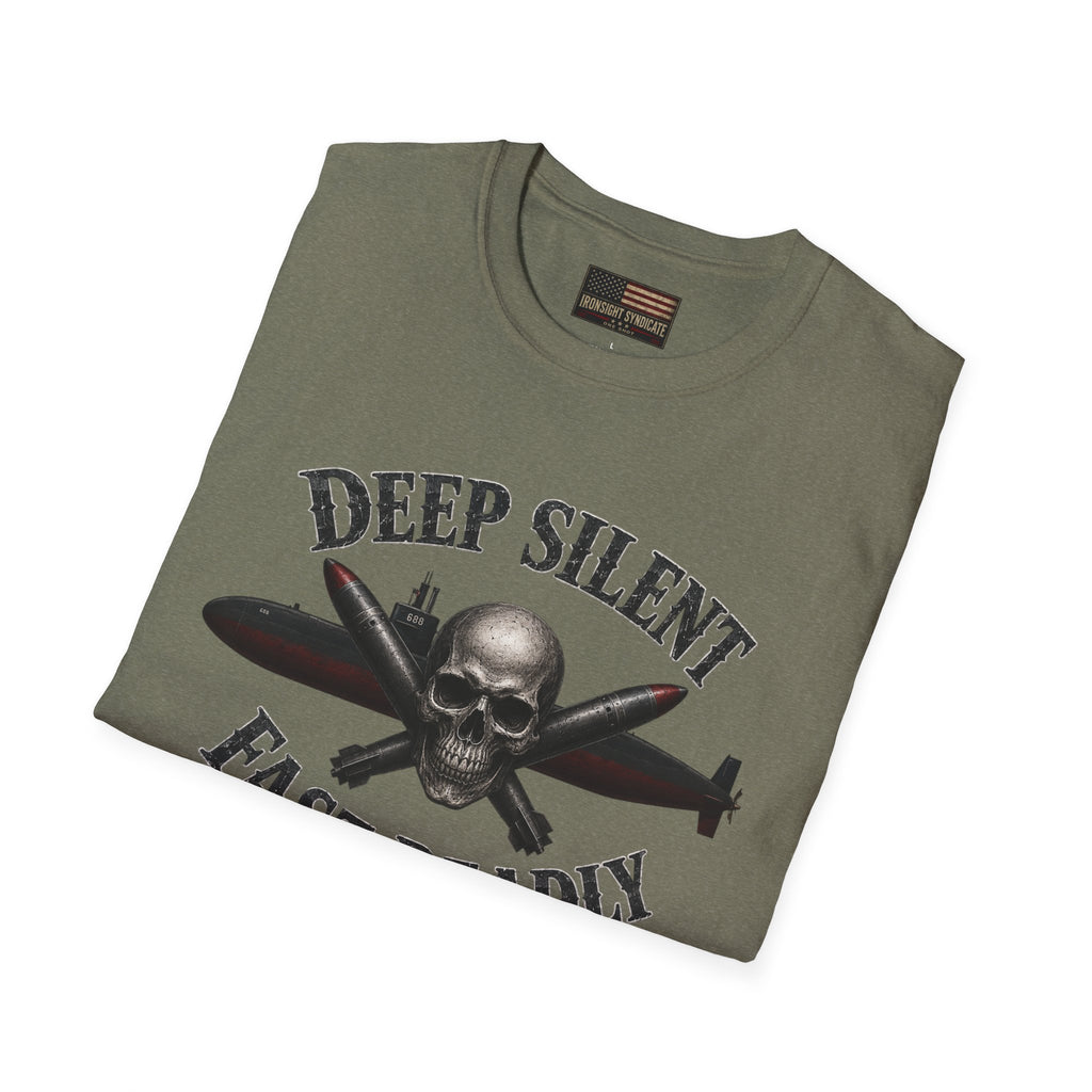 Deep, Silent, Fast Deadly US Navy Submariner Graphic Front T-Shirt