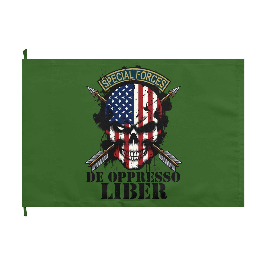 Special Forces "De Oppresso Liber" Skull Flag — Military Banner