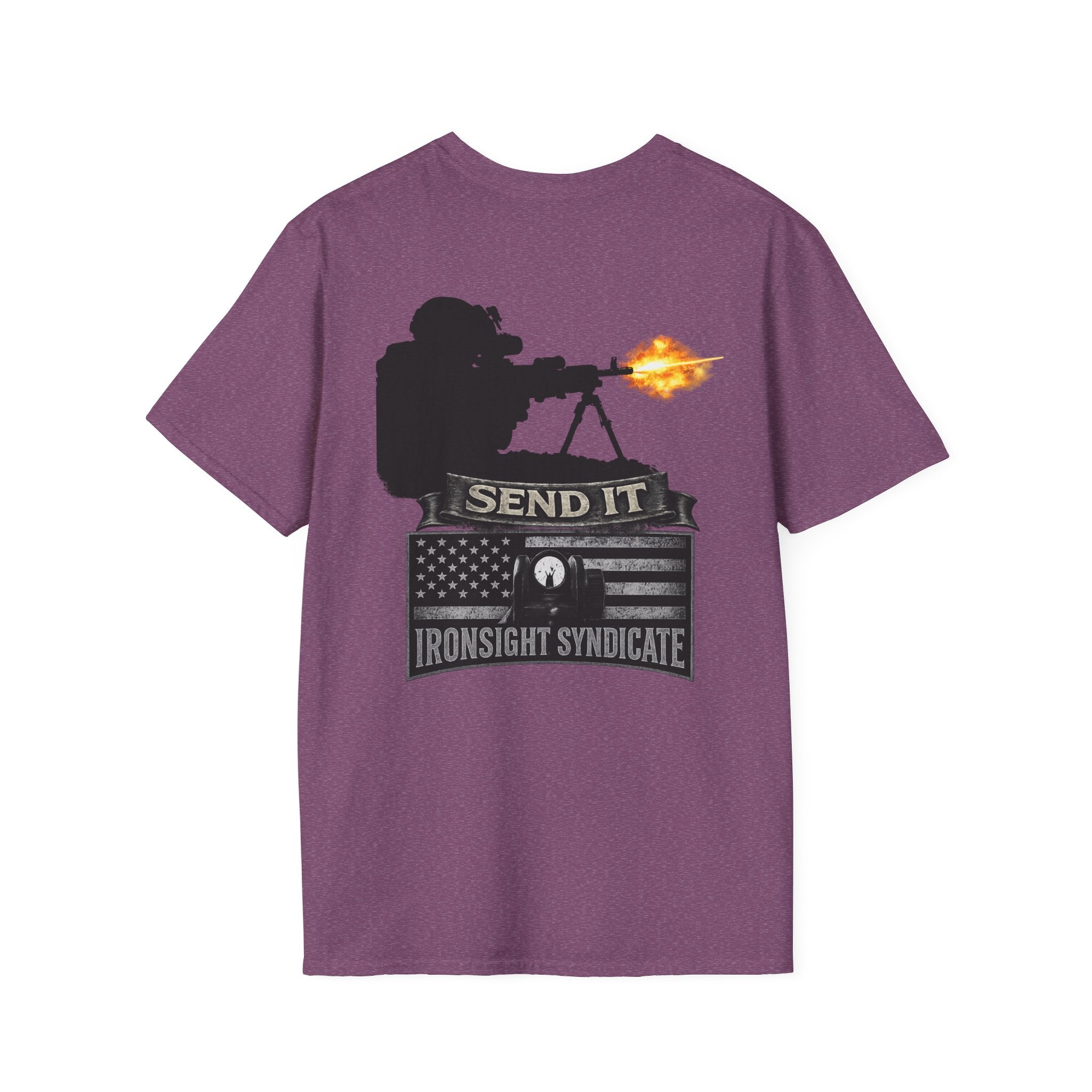 Send it 240B Gunner T-Shirt | Patriotic Military Graphic Tee for Veterans & Patriots, Adult (13 and up), unisex