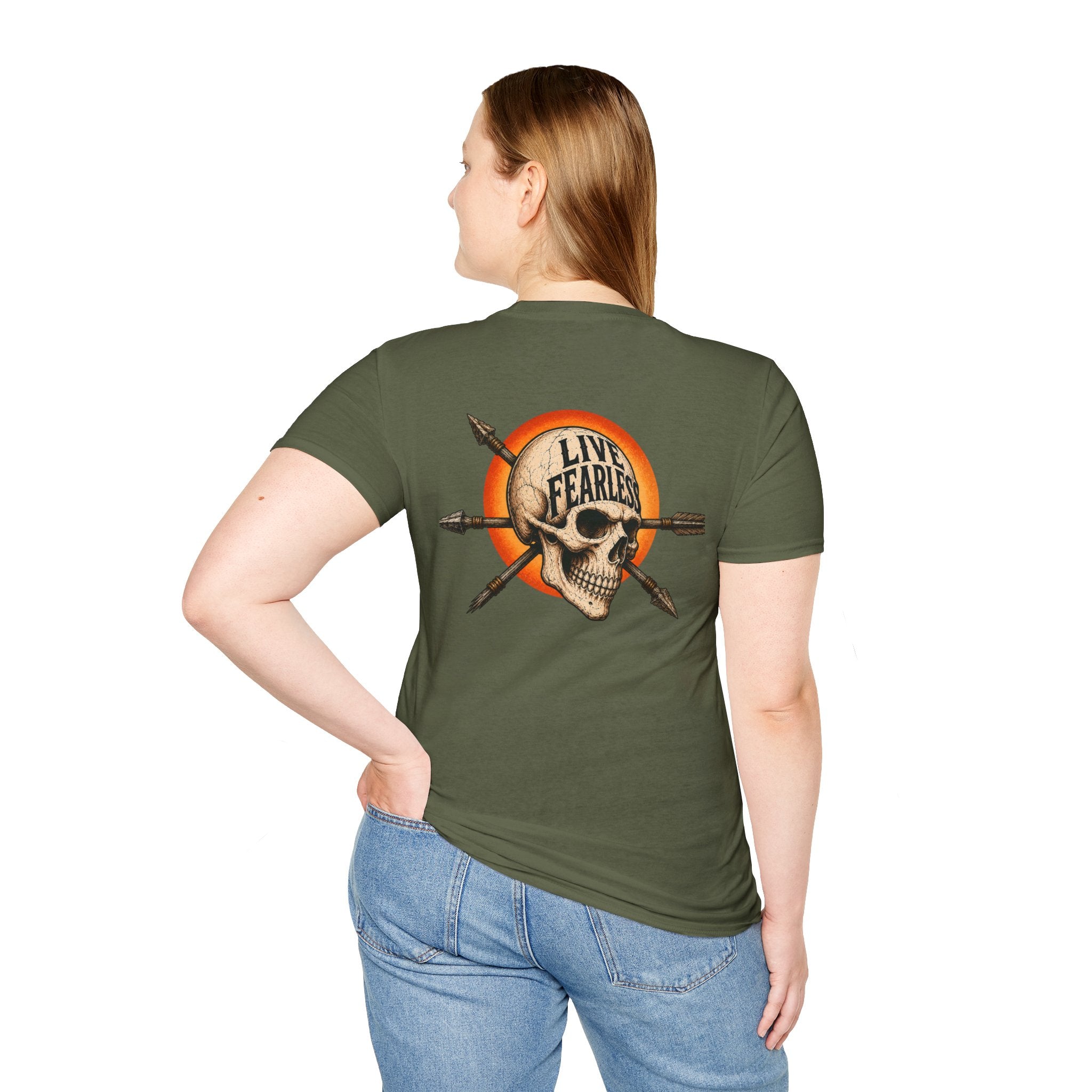 Live Fearless – Ancient Warrior Skull T-Shirt