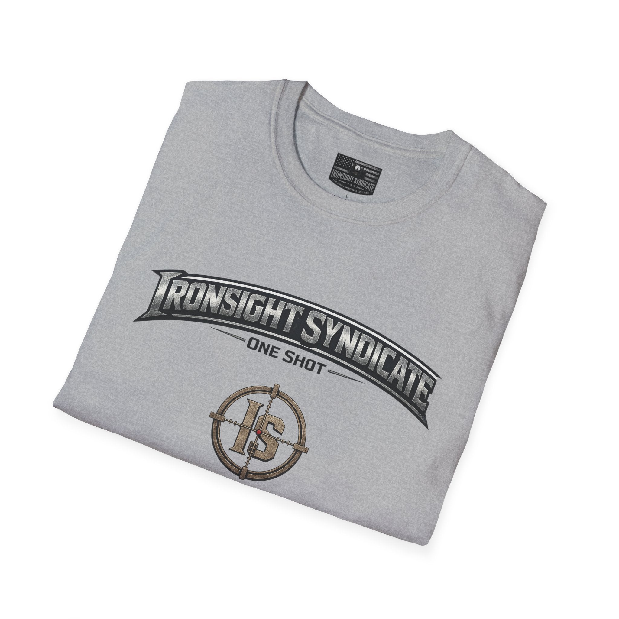 Red White and Blue Ironsight Syndicate T-Shirt, Adult (13 and up), unisex