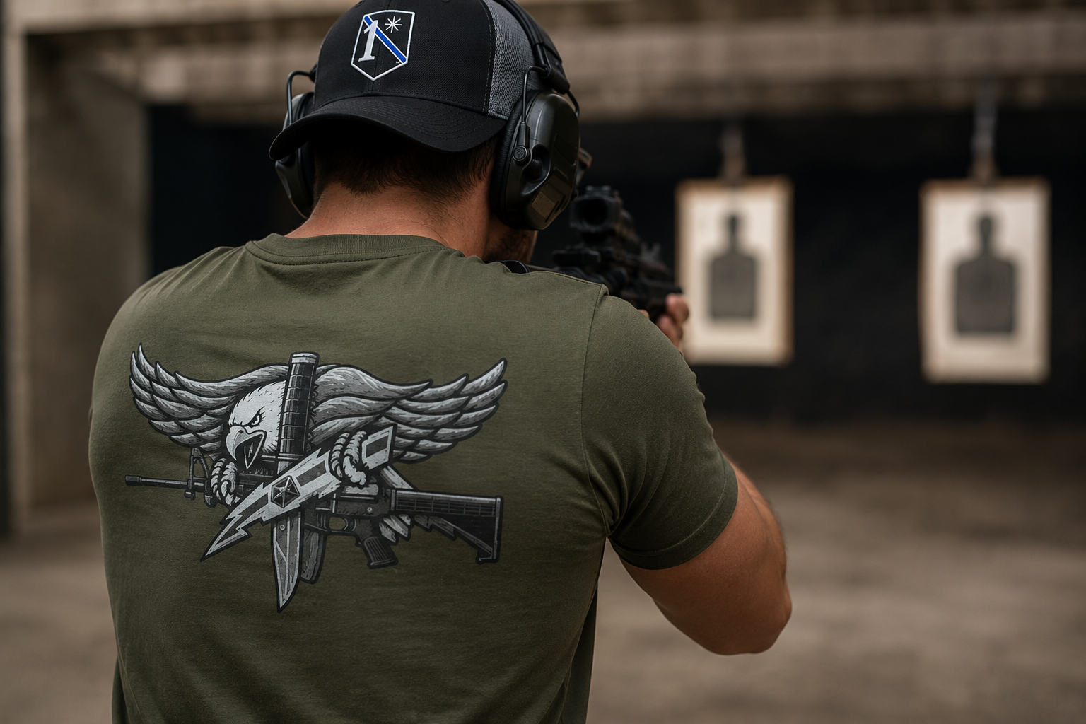 SWAT Eagle T-Shirt — T-Shirt | Patriotic Military Graphic Tee for Veterans & Patriots, Adult (13 and up), unisex