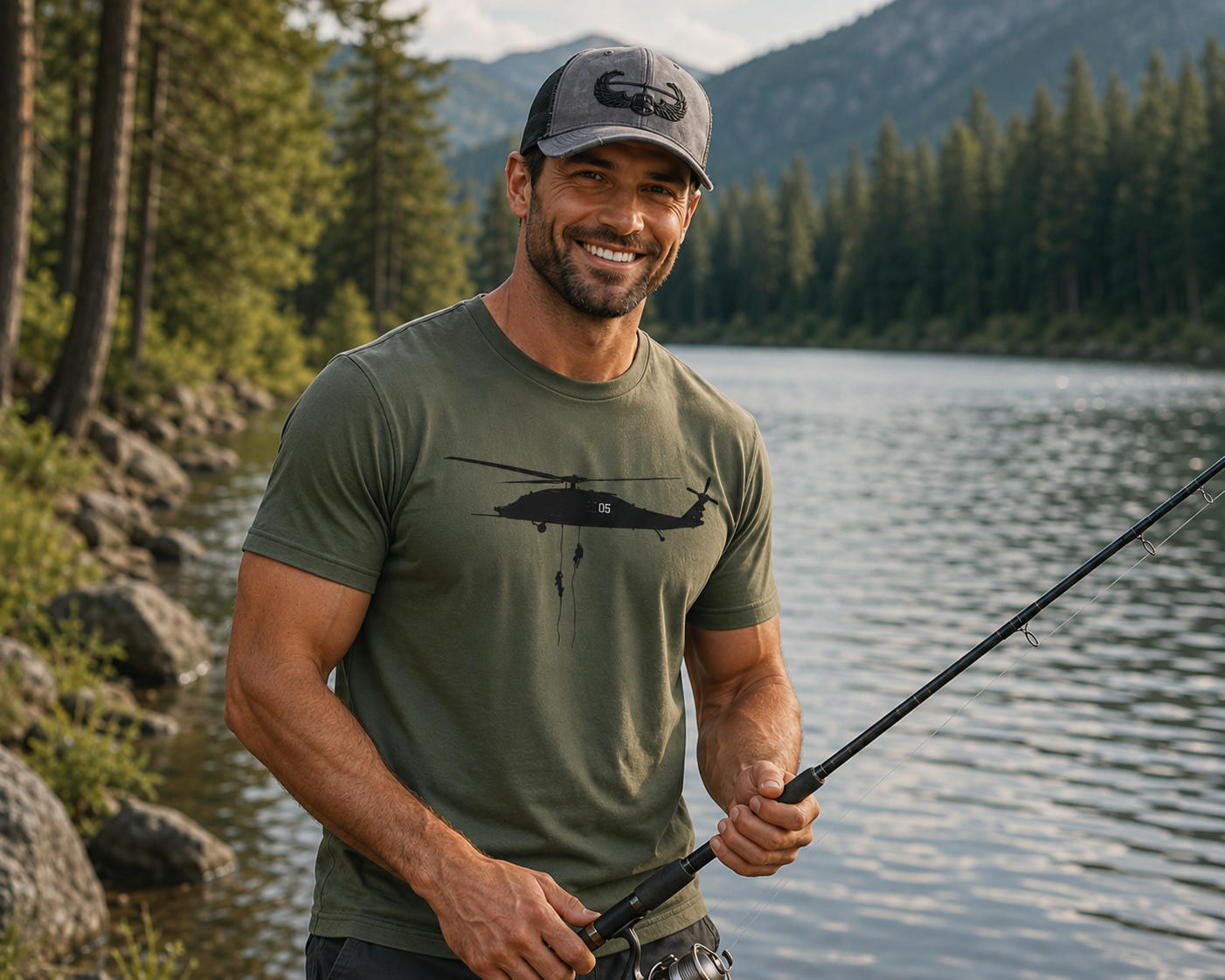 Fast Rope T‑Shirt — Military Silhouette Tee