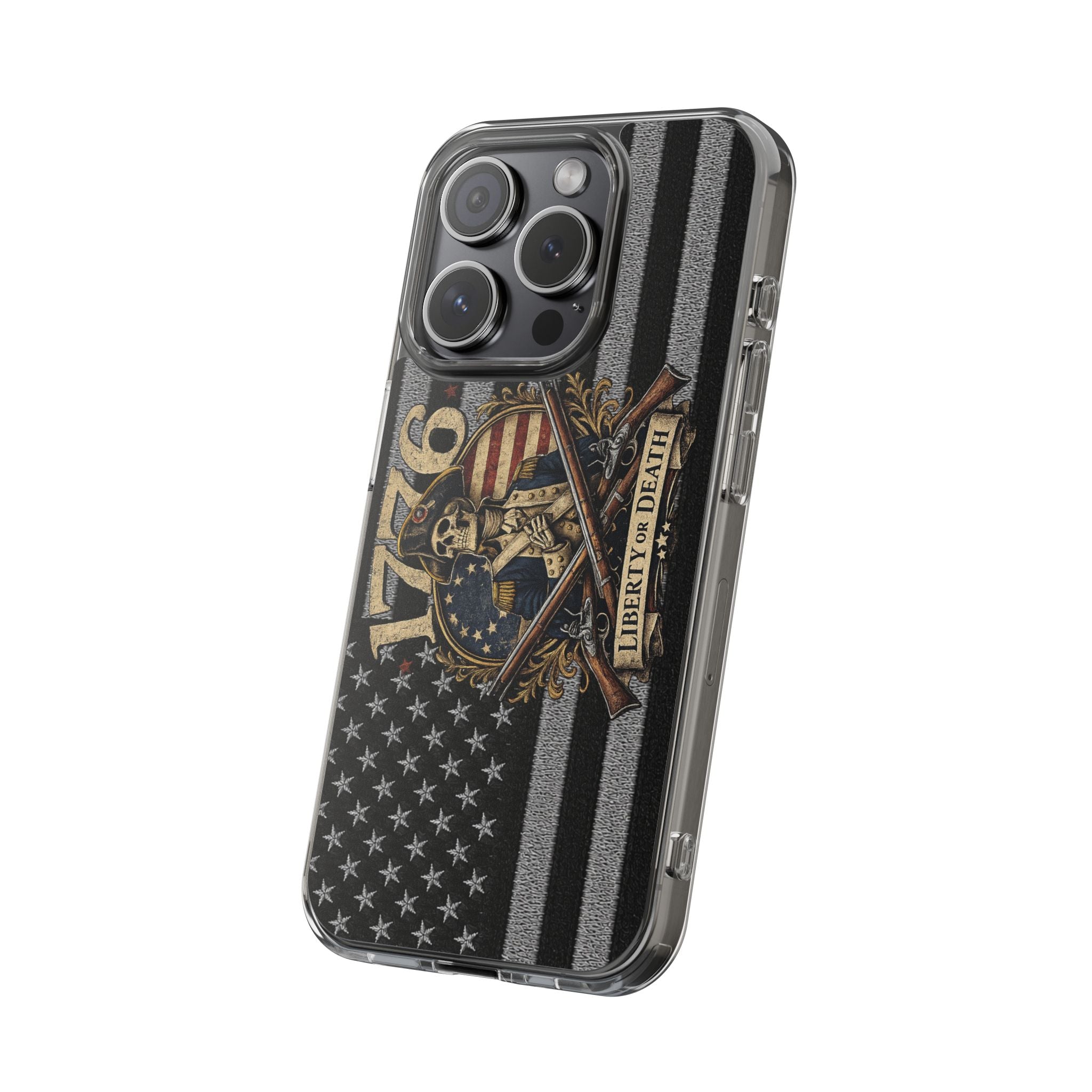 1776 commemorative Clear Impact-Resistant Phone Case
