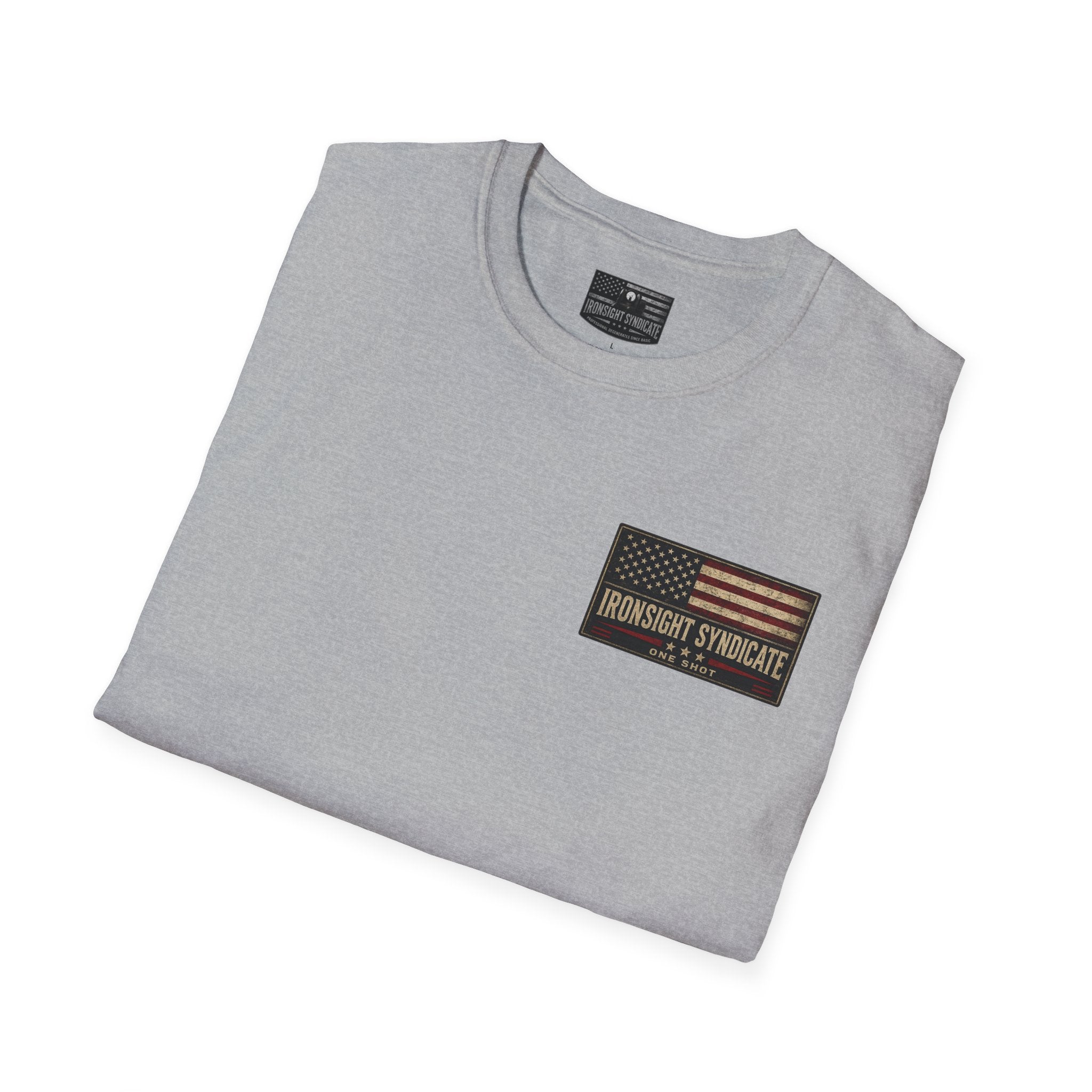 MH-60 Liberty Hawk! Patriotic Ironsight Syndicate T-Shirt | Patriotic Military Graphic Tee for Veterans & Patriots, Adult (13 and up), unisex