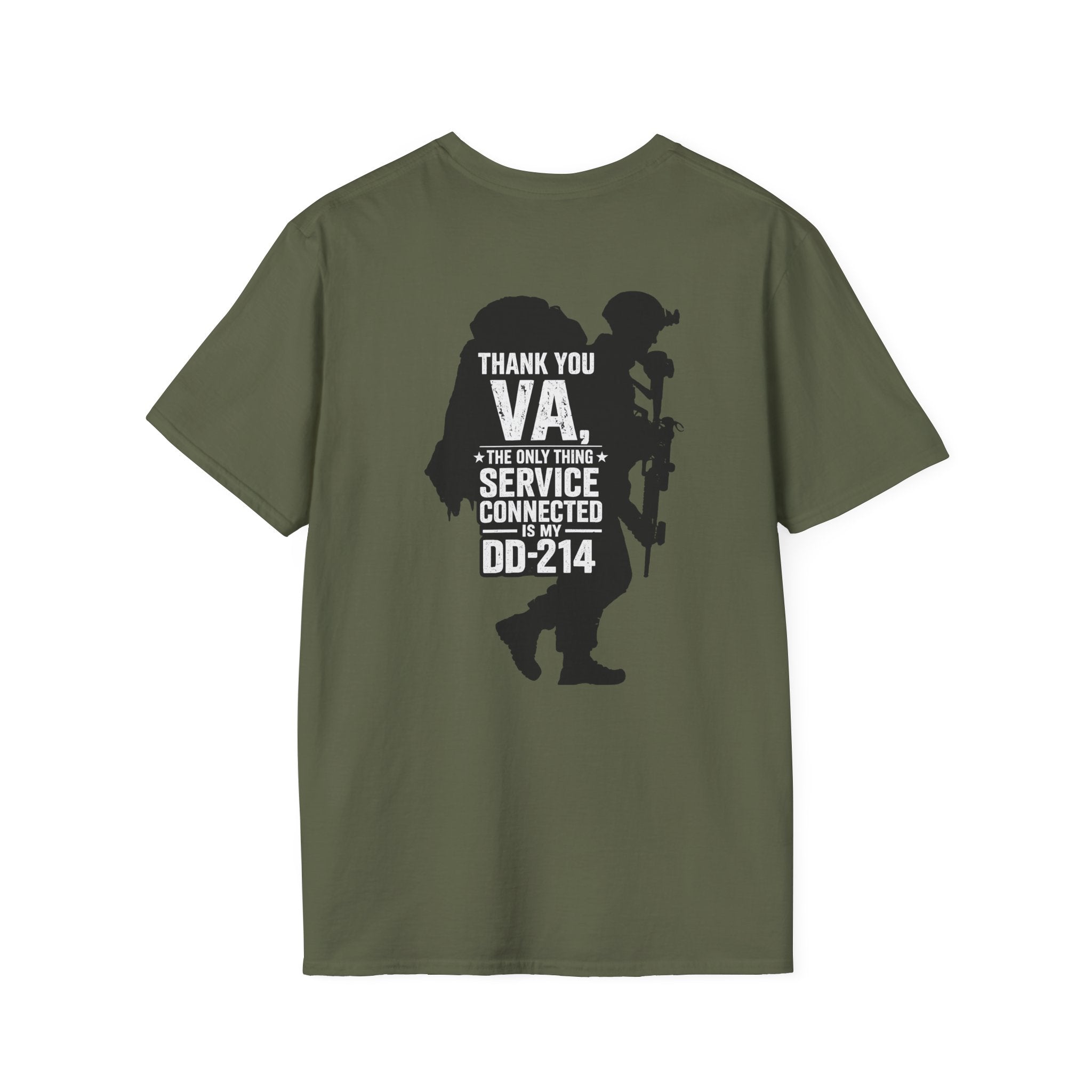 DD-214 Service Connected T-Shirt - Military Green
