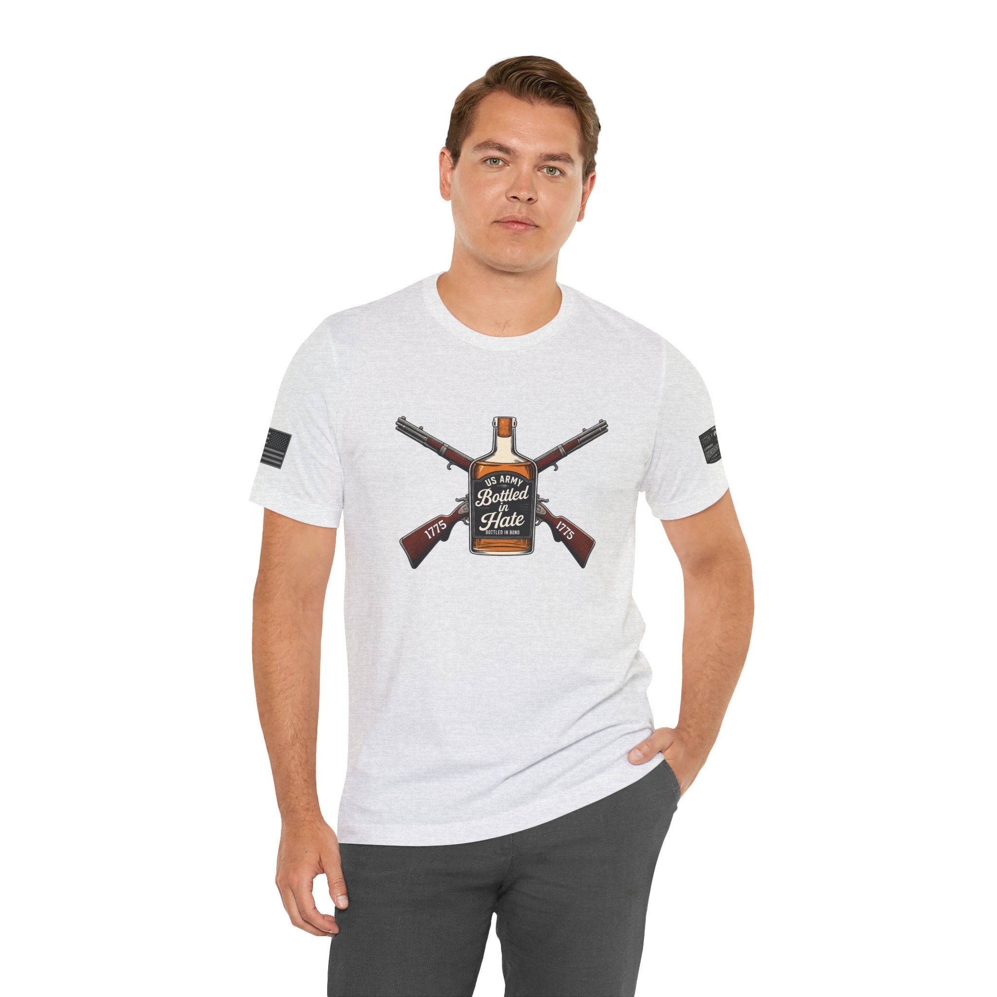 Bottled in Hate Army Whiskey T-Shirt