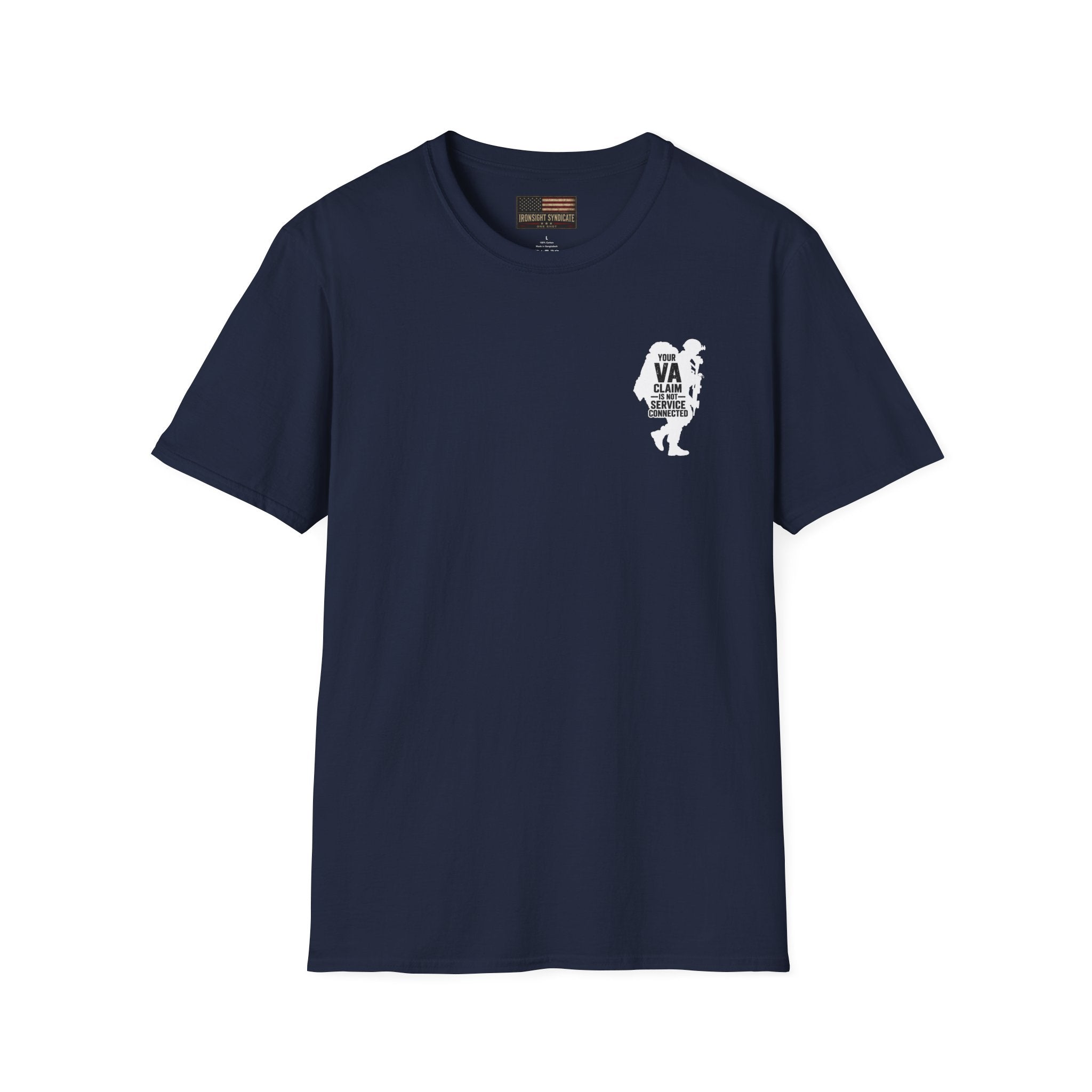 DD-214 service connected T-Shirt (White Graphic)