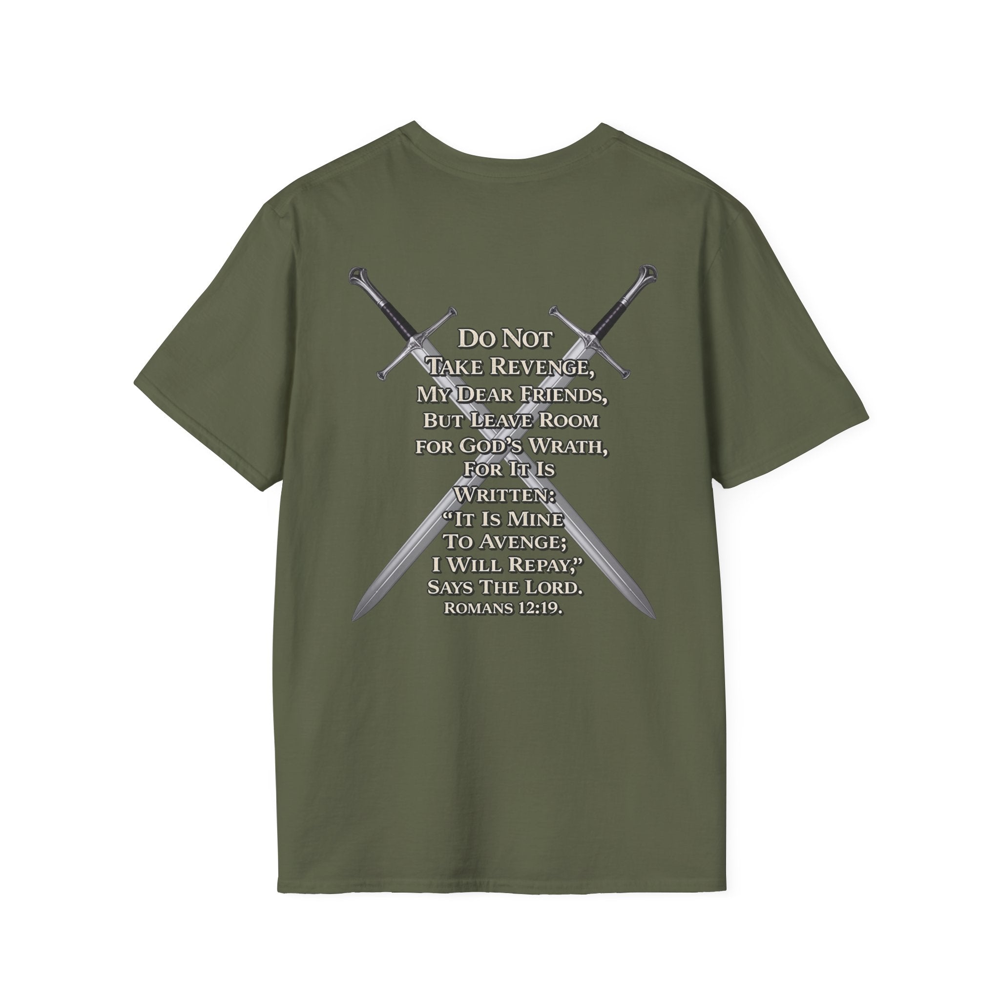 I am Wrath, Romans 12:19 Inspired T-shirt - Military Green | Ironsight Syndicate