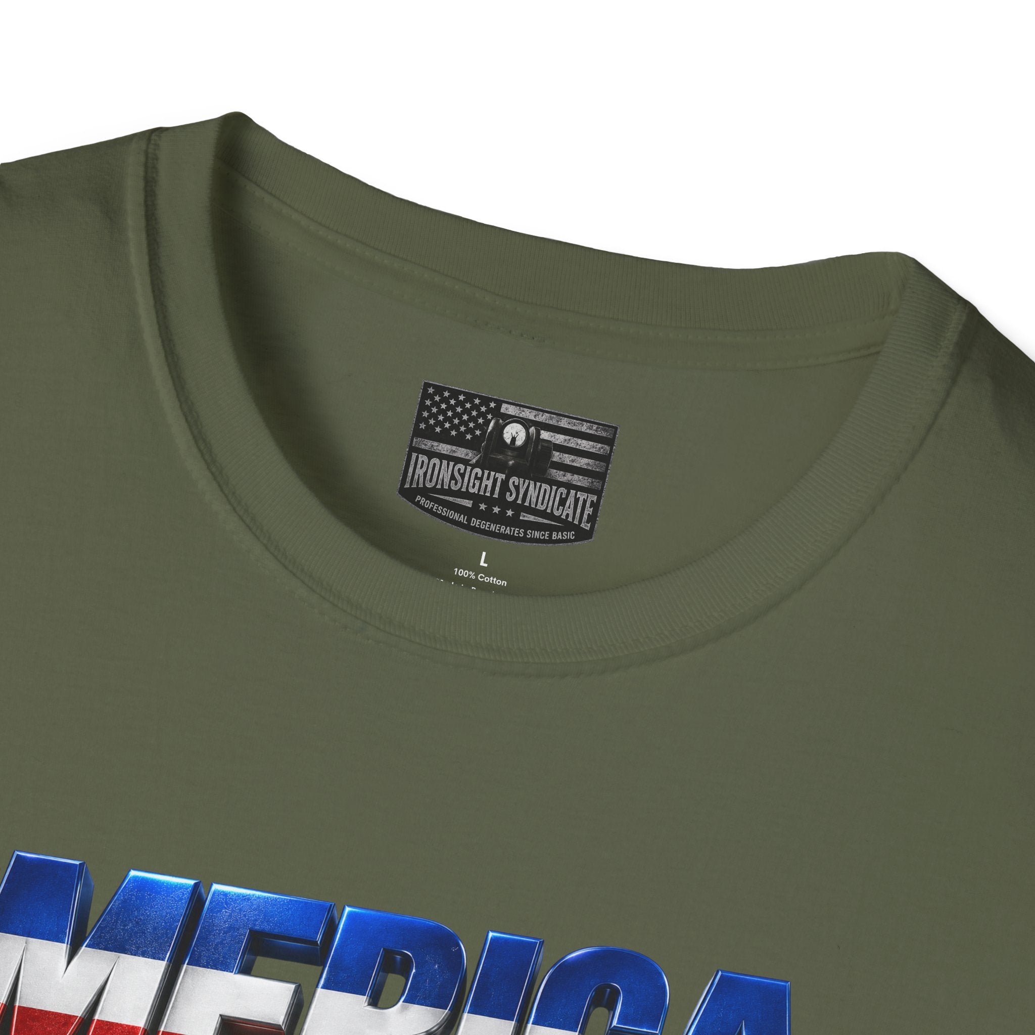 Merican Eagle T-Shirt | Patriotic Military Graphic Tee for Veterans & Patriots, Adult (13 and up), unisex