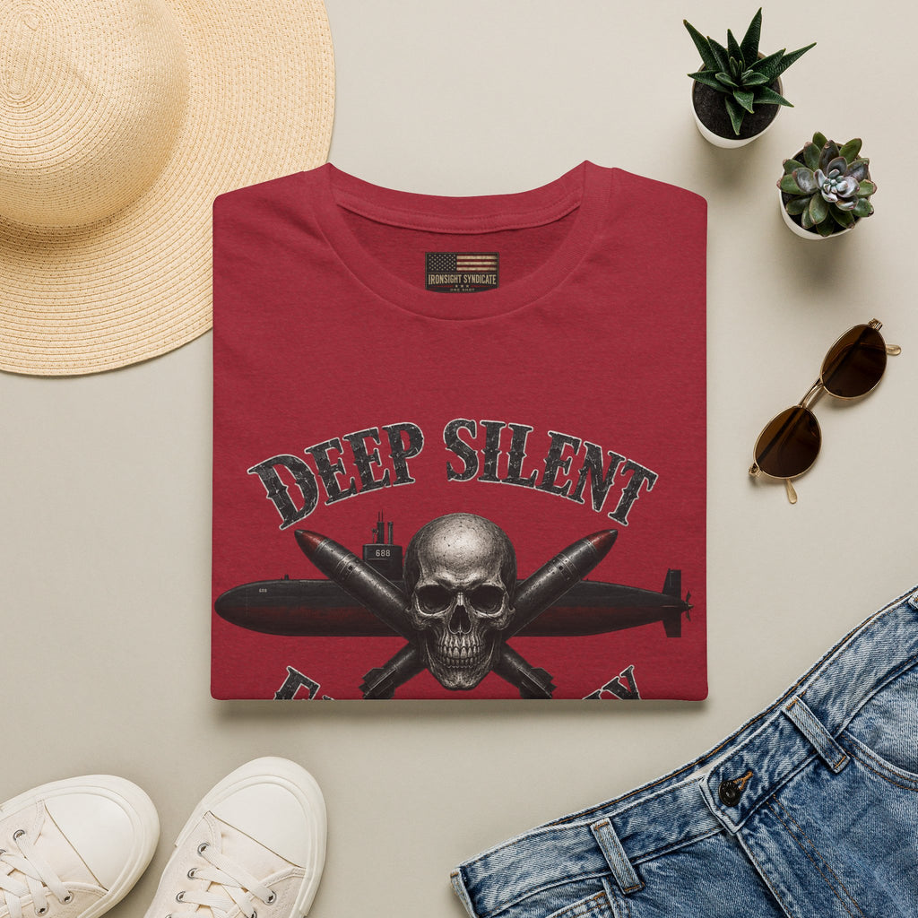 Deep, Silent, Fast Deadly US Navy Submariner Graphic Front T-Shirt