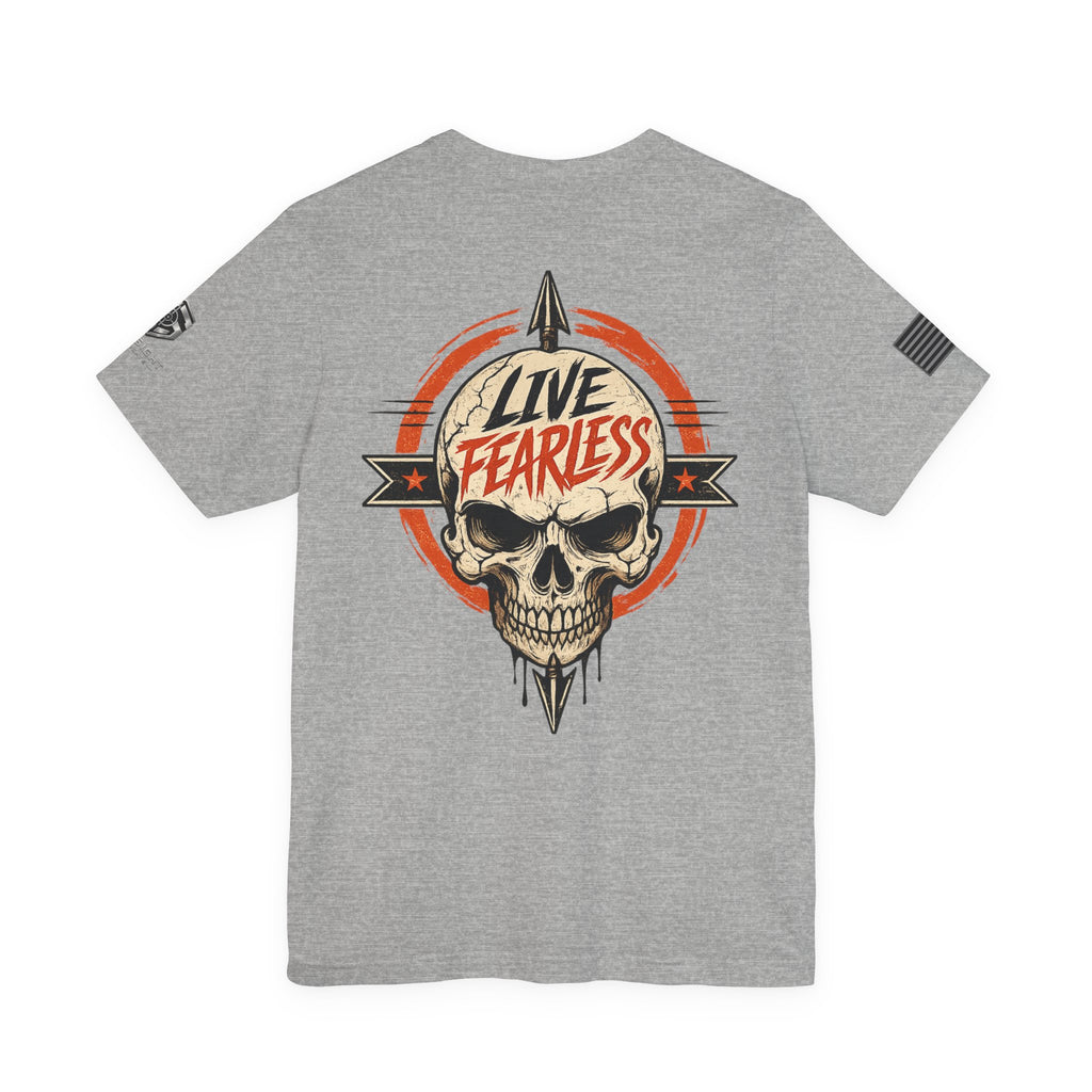 Live Fearless Skull Military T-Shirt | Ironsight Syndicate