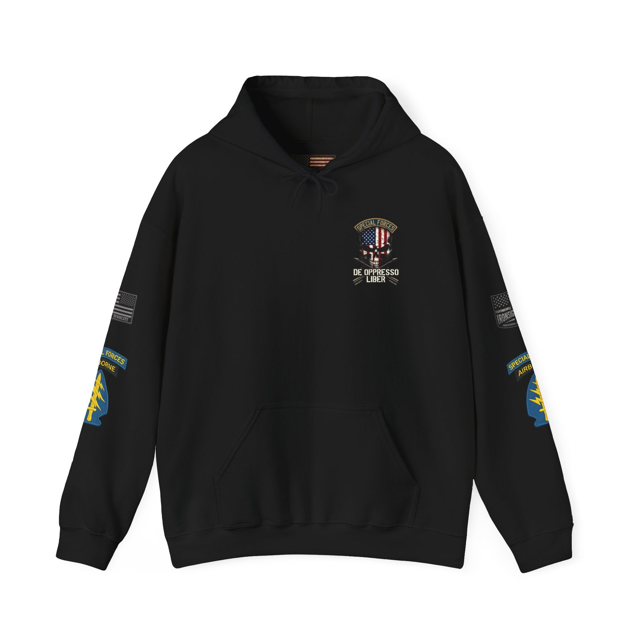 Special Forces De Oppresso Liber Hooded Sweatshirt - Black | Ironsight Syndicate