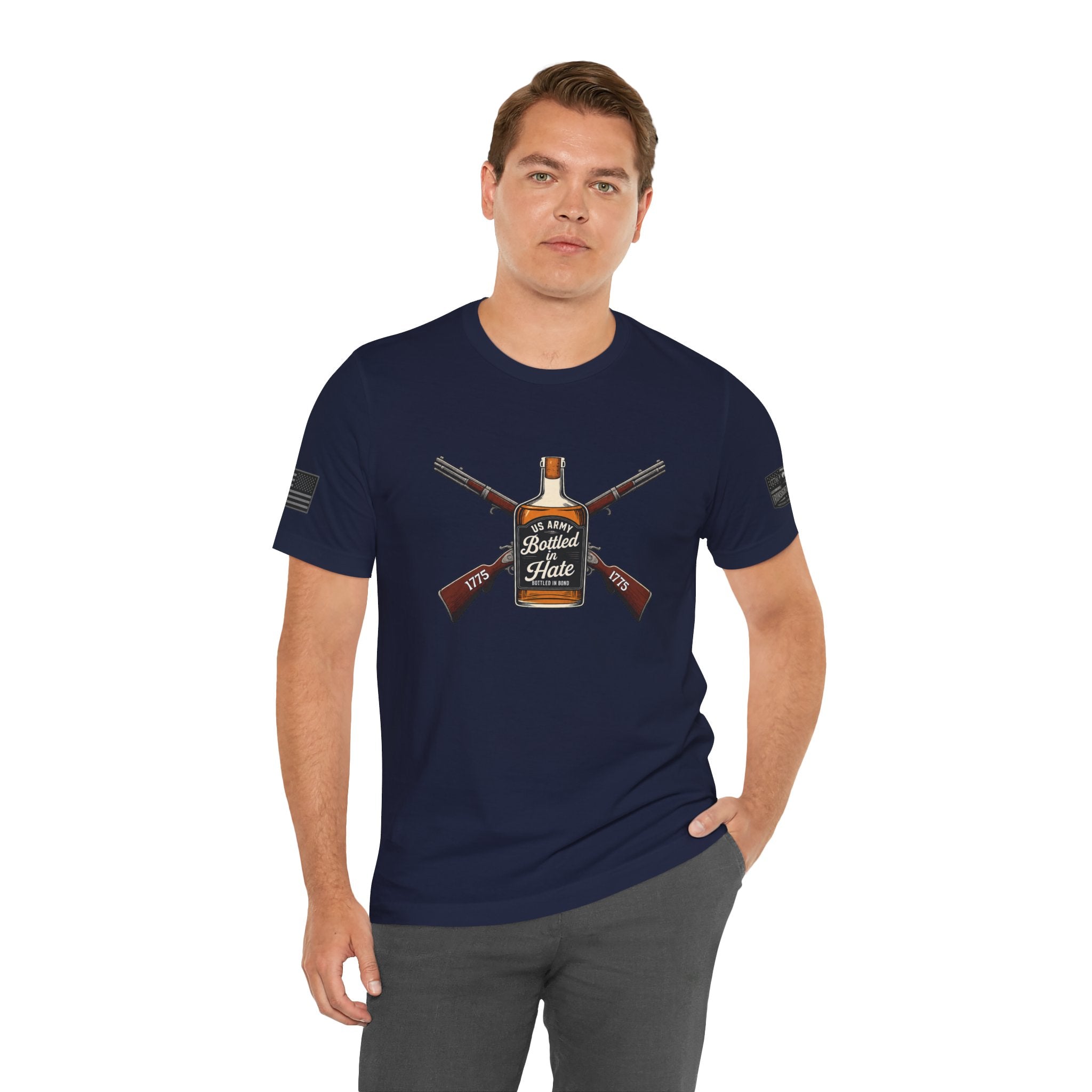 Bottled in Hate Army Whiskey T-Shirt