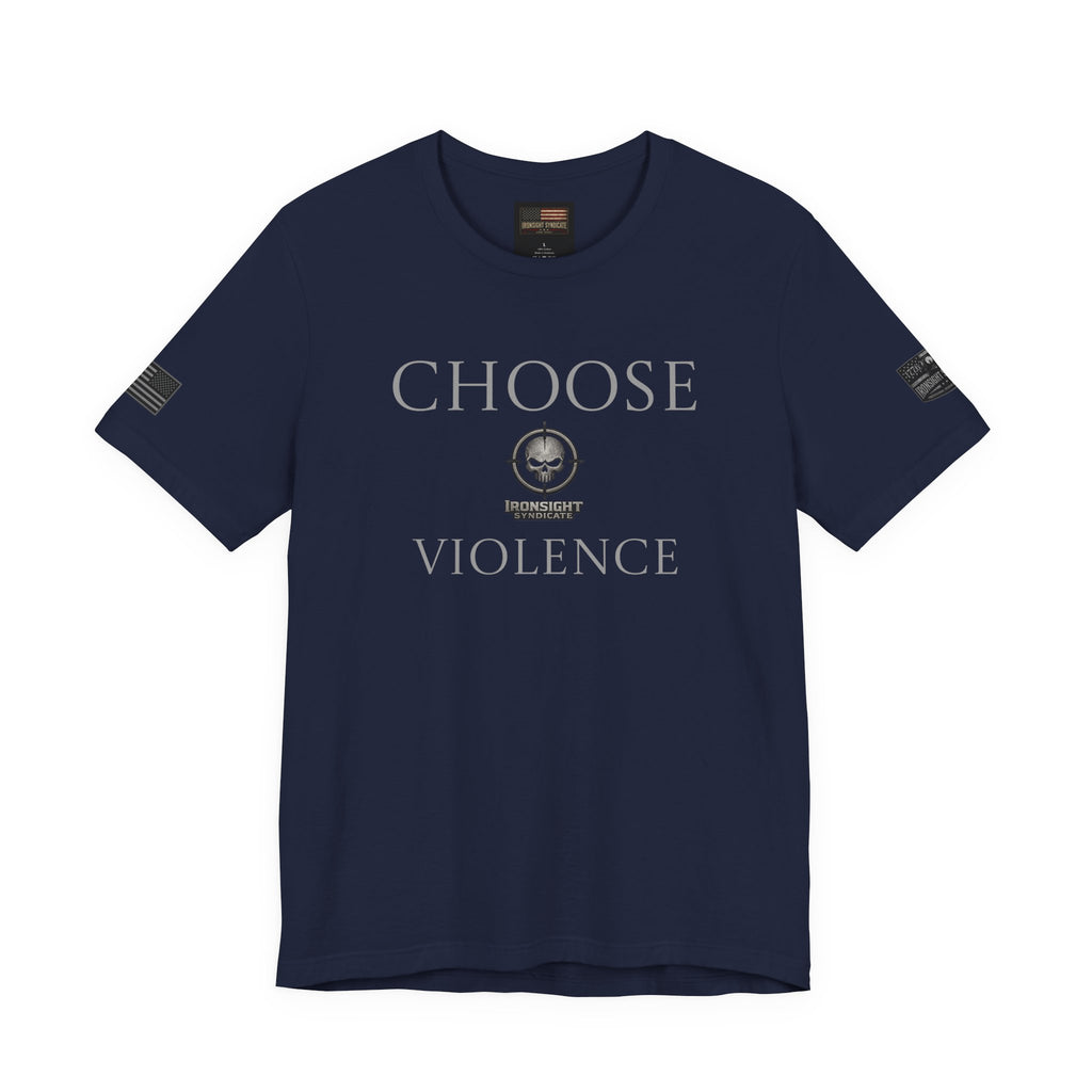 Combat Action Badge Choose Violence T-Shirt | Ironsight Syndicate