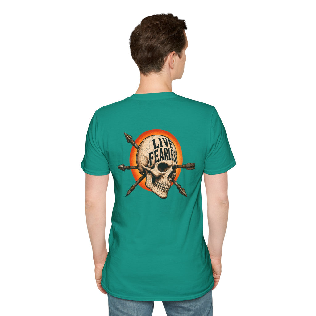 Live Fearless – Ancient Warrior Skull T-Shirt