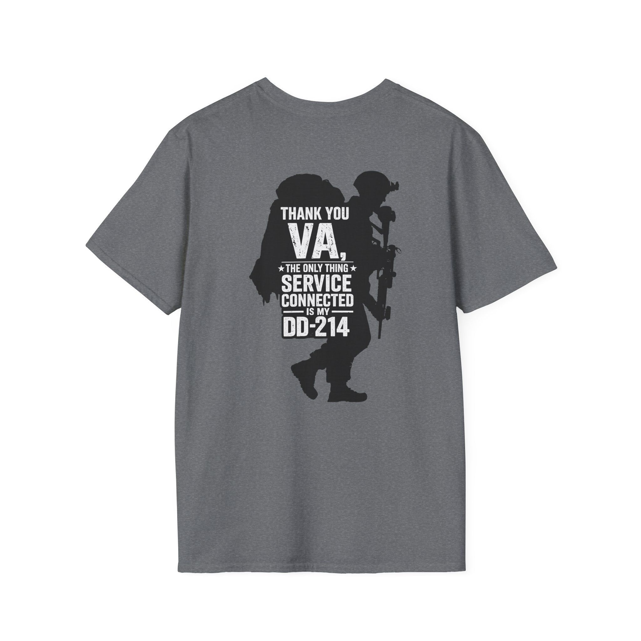 DD-214 Service Connected T-Shirt - Graphite Heather