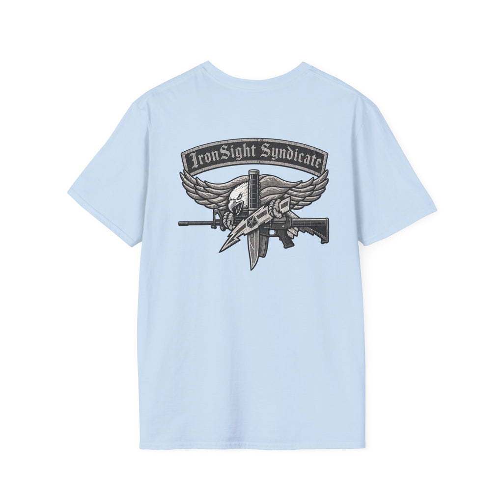 SWAT Eagle T-Shirt — "IronSight Syndicate"  T-Shirt | Patriotic Military Graphic Tee for Veterans & Patriots, Adult (13 and up), unisex