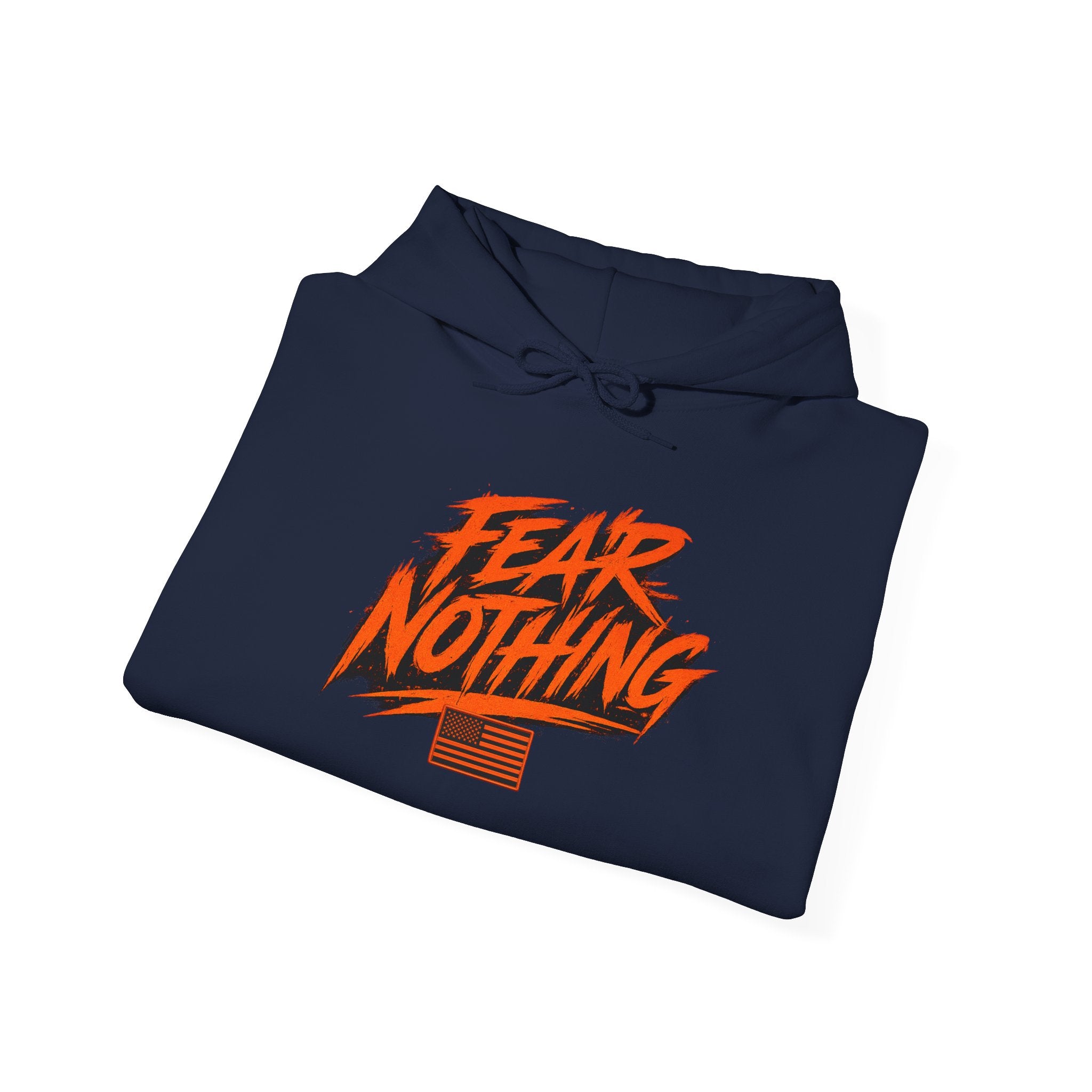 Fear Nothing Hoodie (Orange) | Premium Military-Inspired Patriotic Hoodie | Ironsight Syndicate