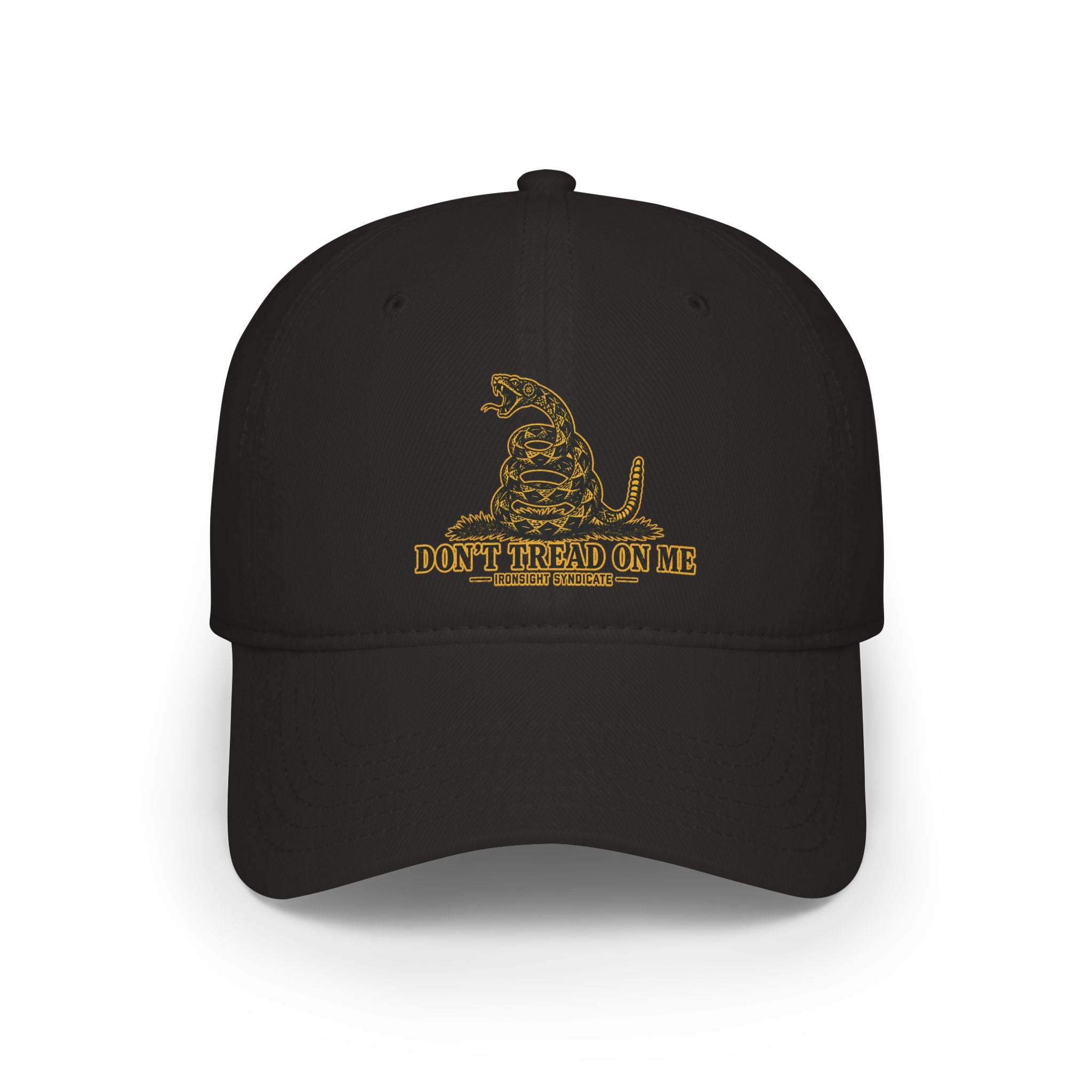Don't Tread On Me Gadsden Snake Low Profile Cap in Black | Ironsight Syndicate