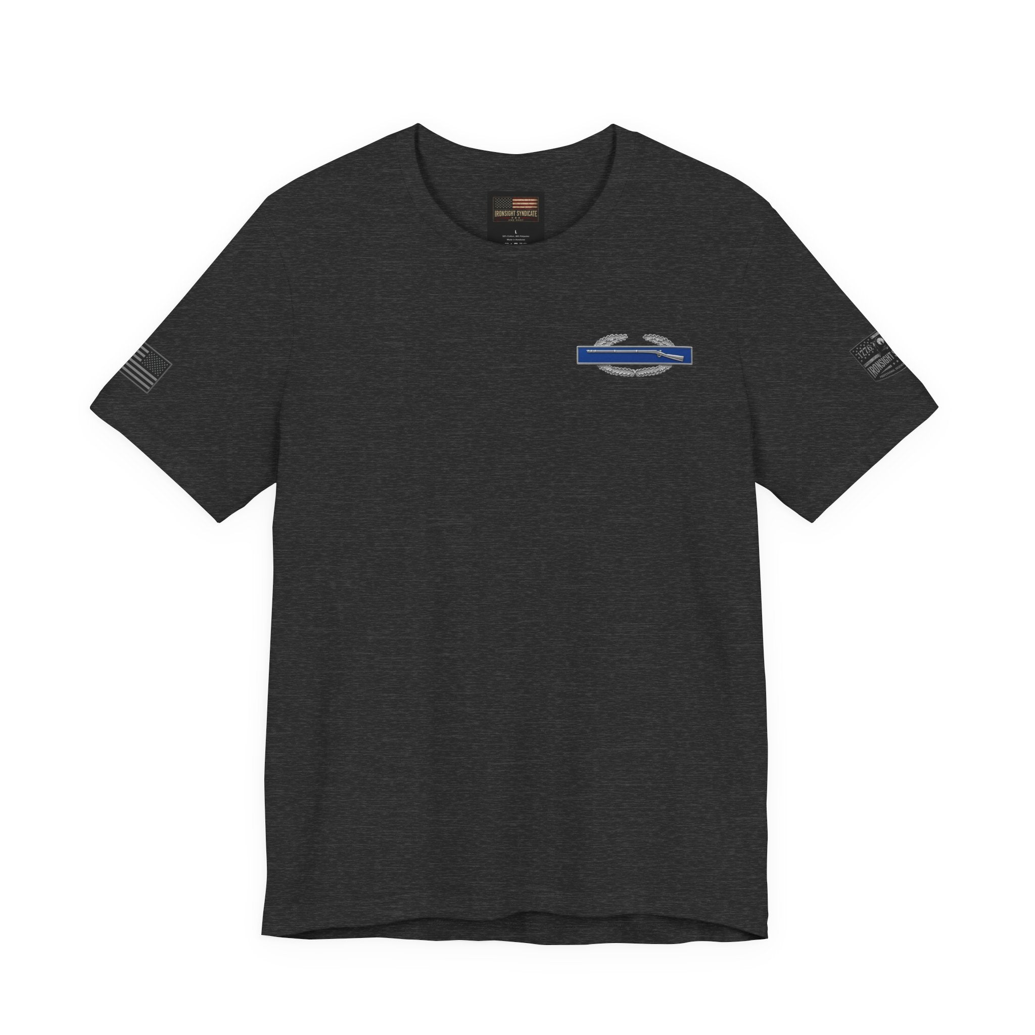 Infantry. Just BetterT - Combat Infantryman Badge (CIB) Veteran T-Shirt - S / Dark Grey Heather | Ironsight Syndicate