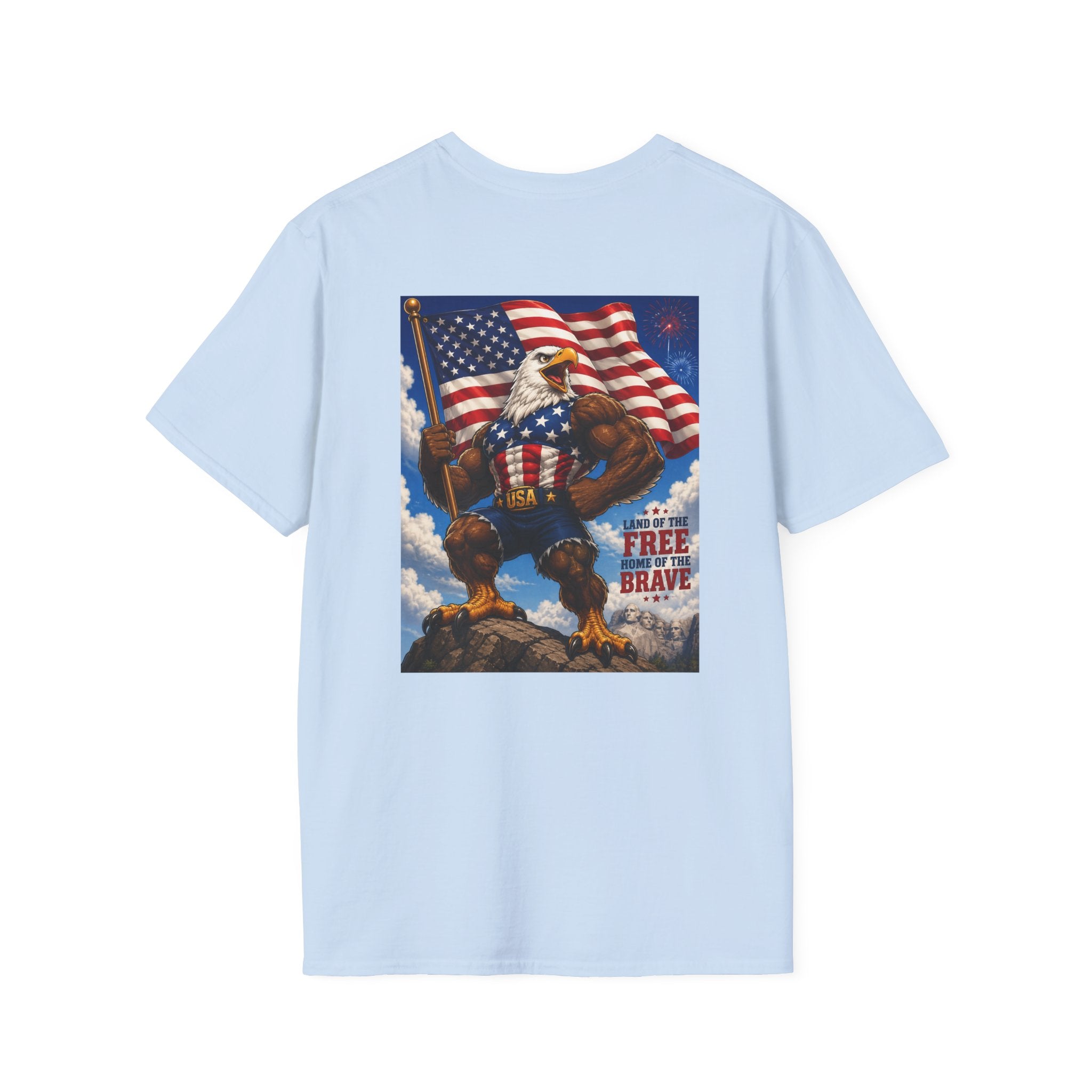 Merican Eagle T-Shirt | Patriotic Military Graphic Tee for Veterans & Patriots, Adult (13 and up), unisex