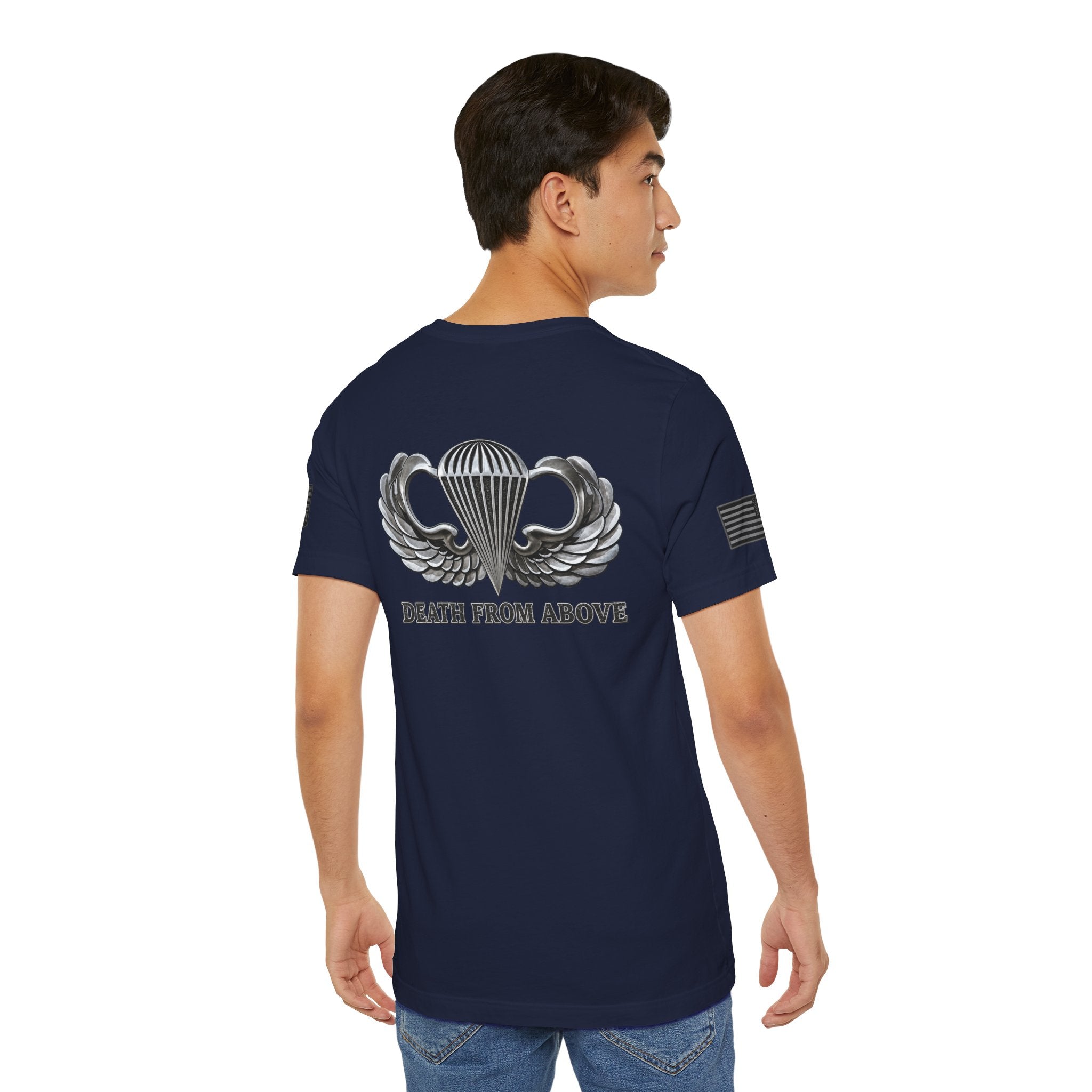 Airborne, Death From Above T - US Army Airborne Wings Veteran T-Shirt | Ironsight Syndicate