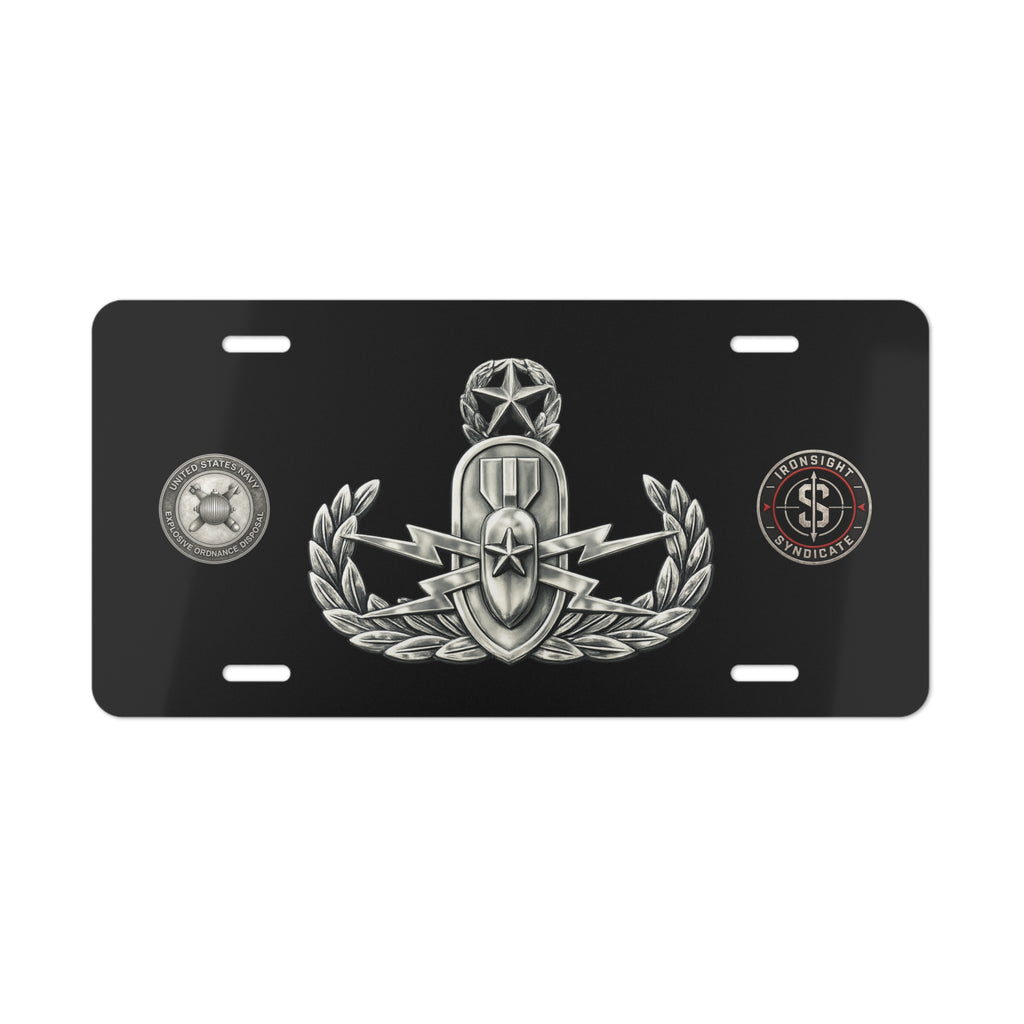 EOD Navy Vanity Plate — Explosive Ordnance Disposal Tribute