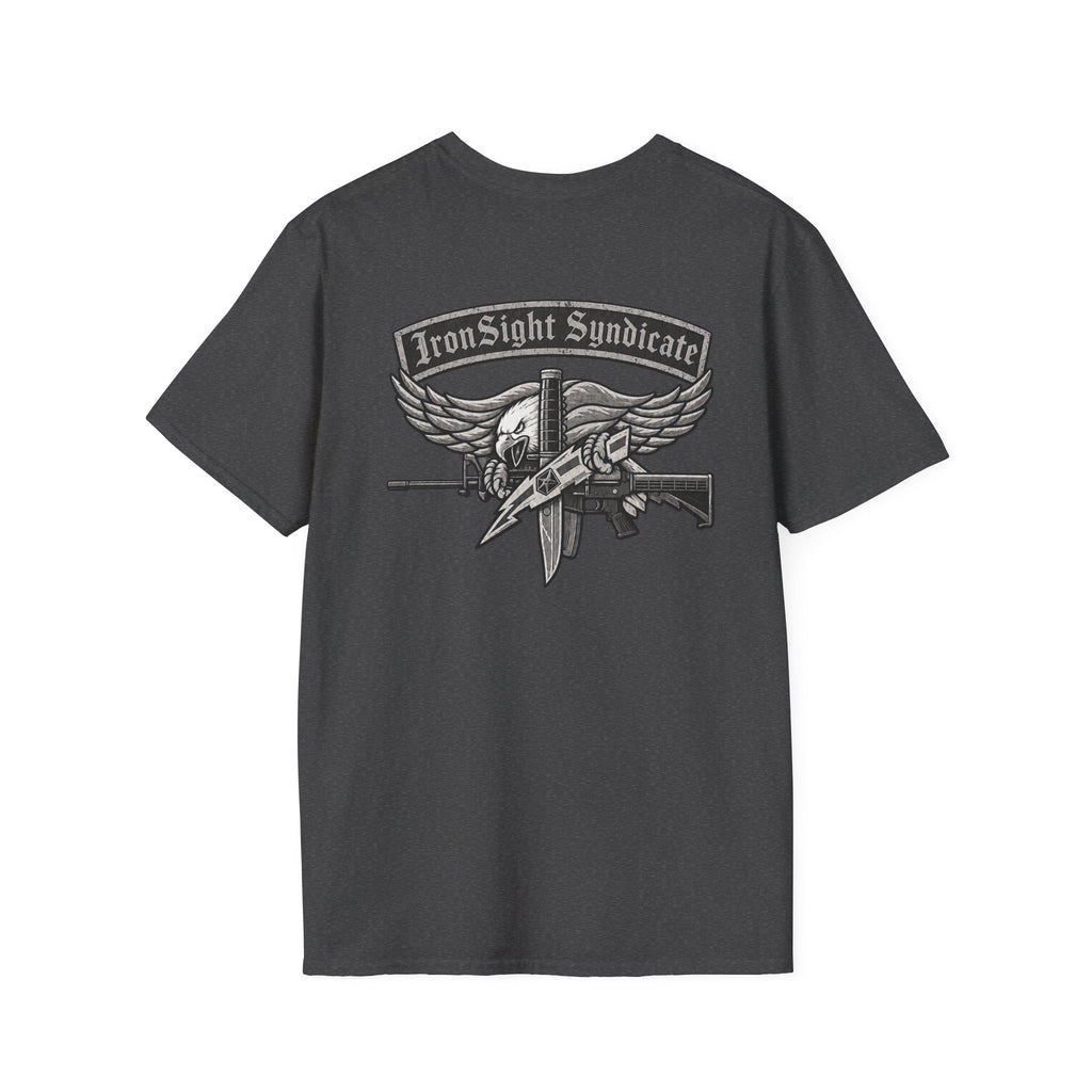 SWAT Eagle T-Shirt — "IronSight Syndicate"  T-Shirt | Patriotic Military Graphic Tee for Veterans & Patriots, Adult (13 and up), unisex