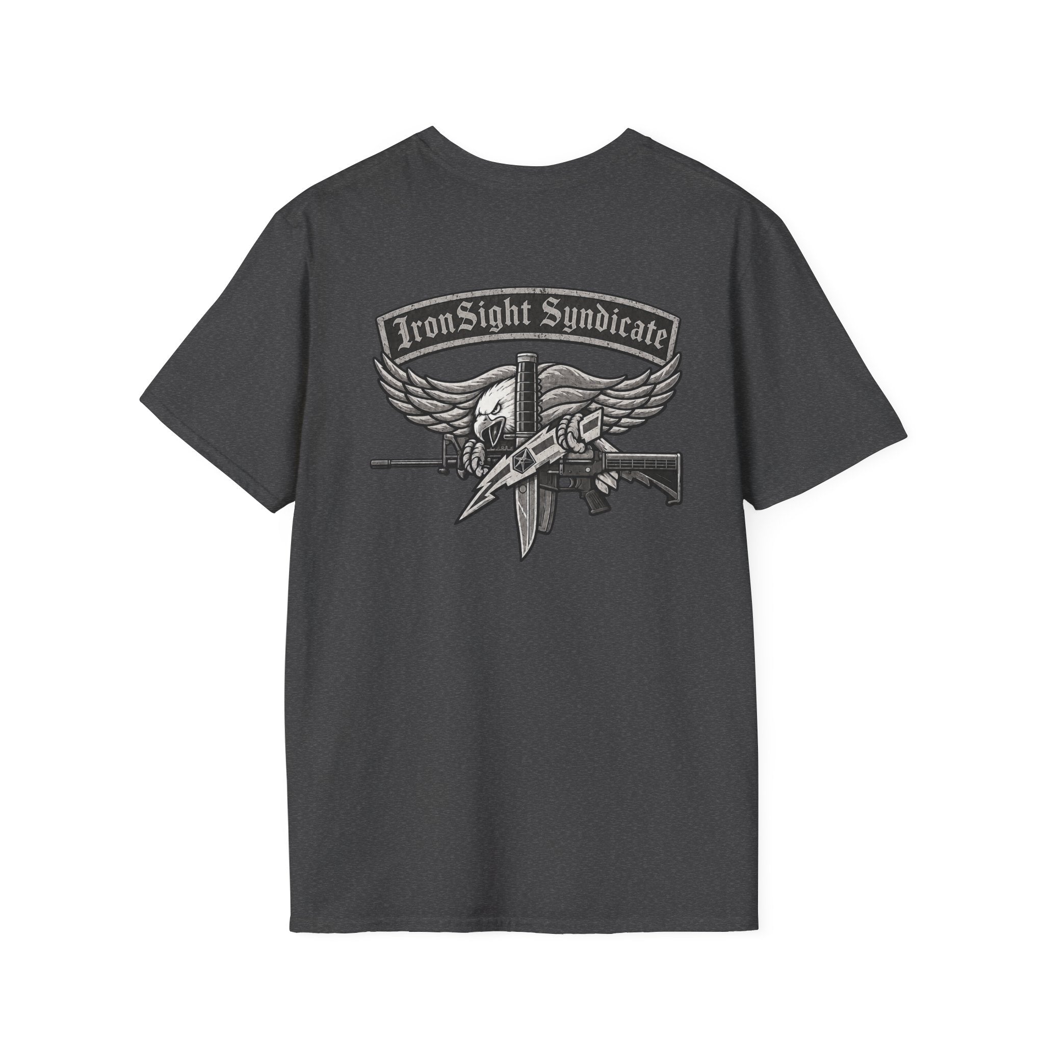 SWAT Eagle T-Shirt — "IronSight Syndicate"  T-Shirt | Patriotic Military Graphic Tee for Veterans & Patriots, Adult (13 and up), unisex