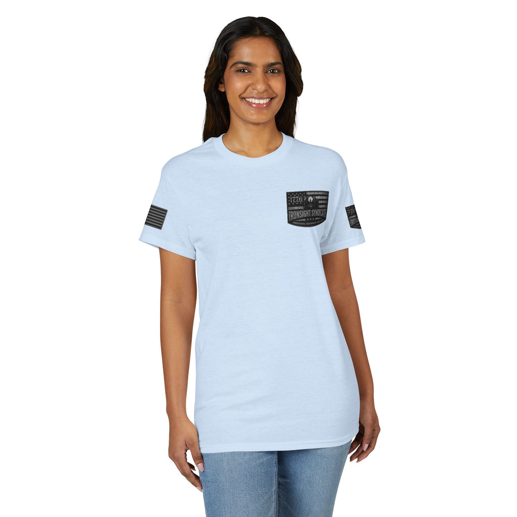 Machine gun George Washington  T-Shirt | Patriotic Military Graphic Tee for Veterans & Patriots, Adult (13 and up), unisex
