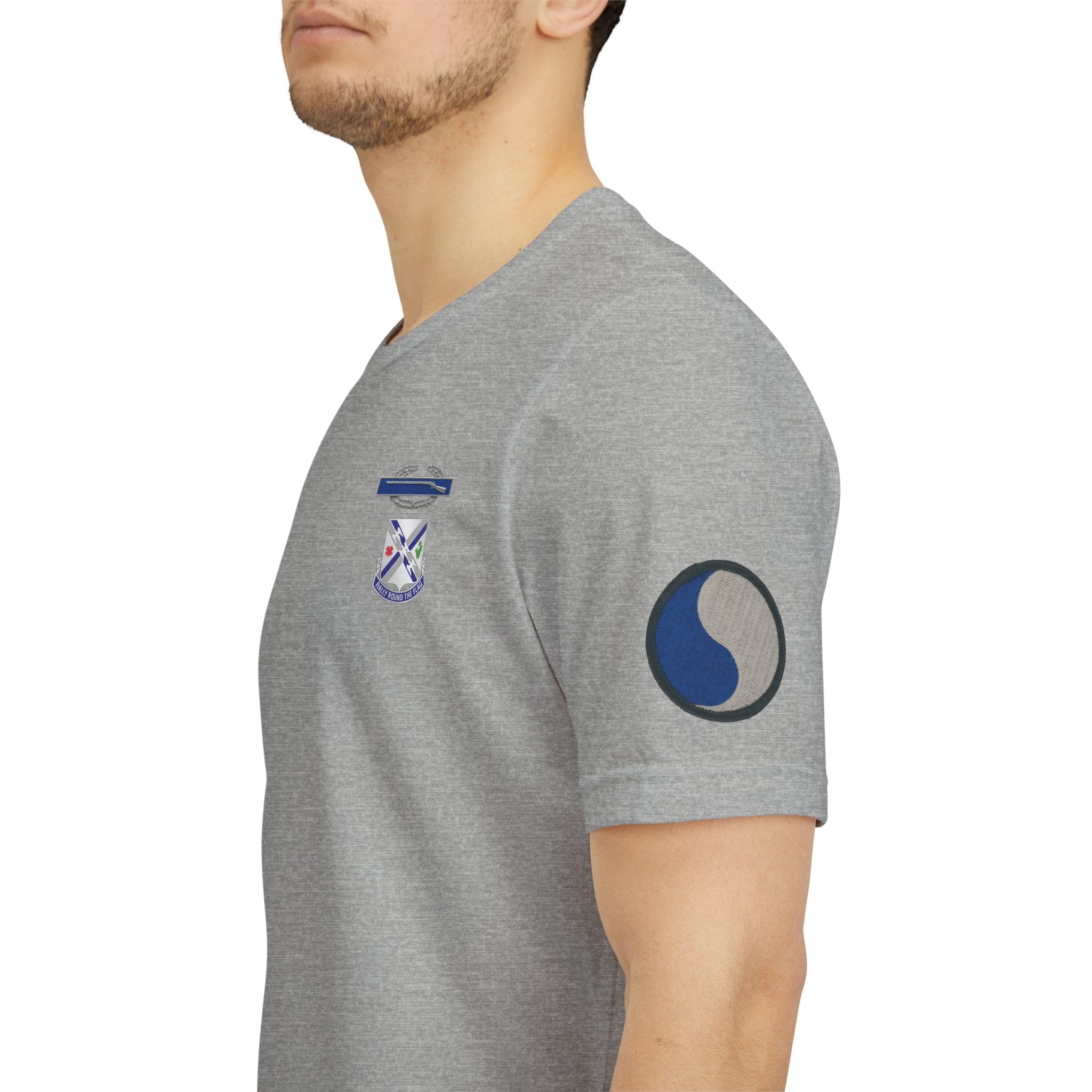 29th Infantry Division 1-115th Infantry Regiment T-Shirt | Patriotic Military Graphic Tee for Veterans & Patriots, Adult (13 and up), unisex