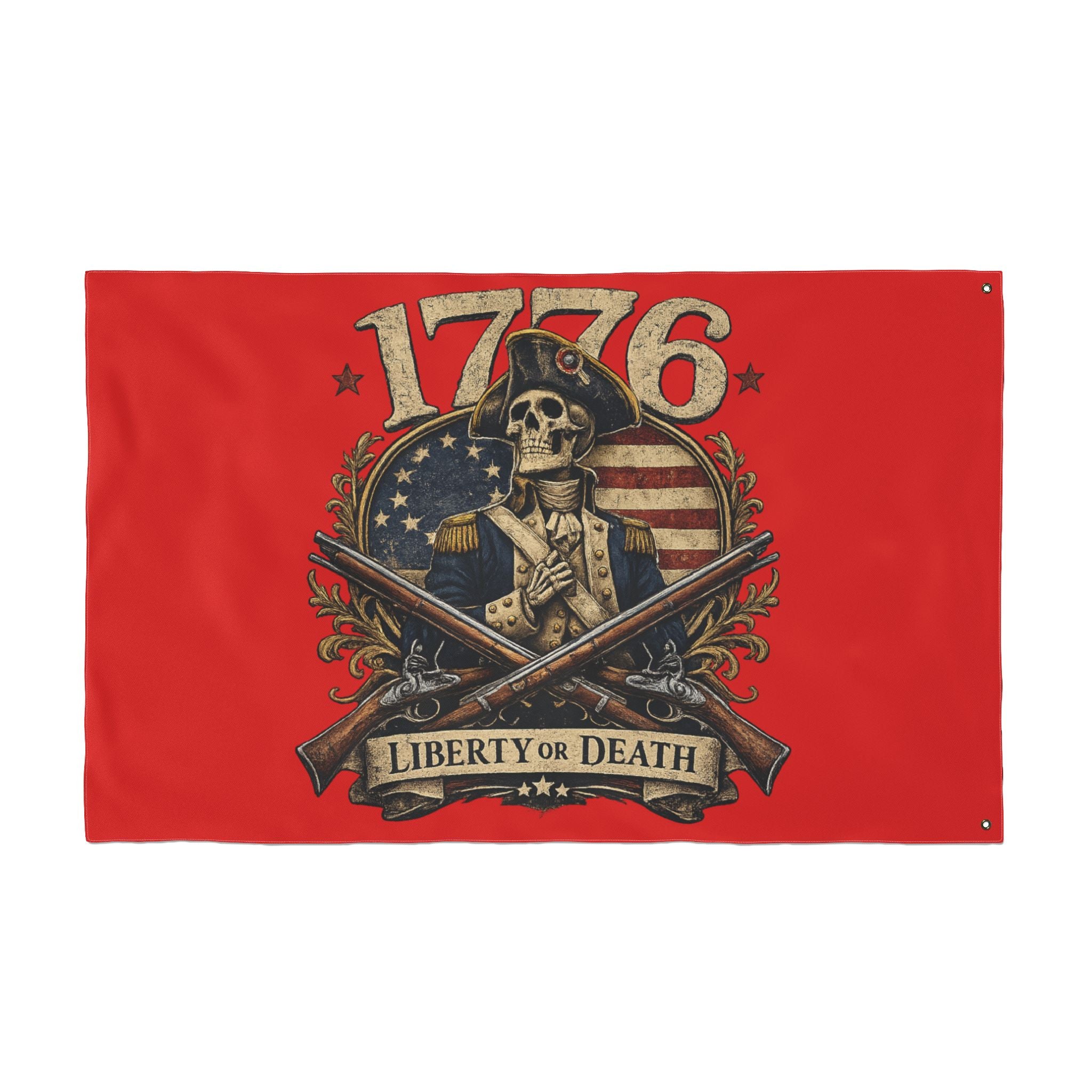 1776 Liberty or Death American Flag | Patriotic Revolutionary War Banner for Veterans & Patriots