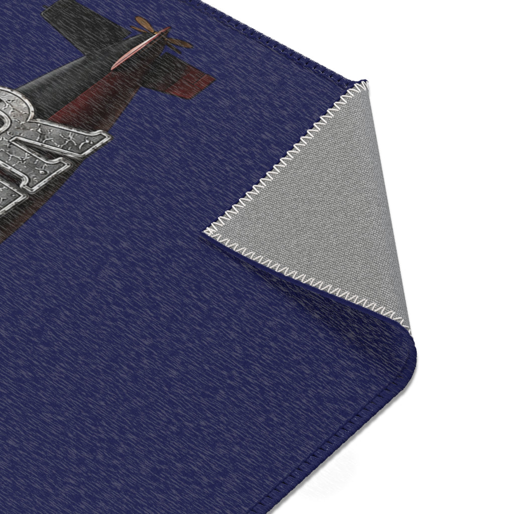 Submariner Navy Area Rug — Vintage Submarine Graphic area rug