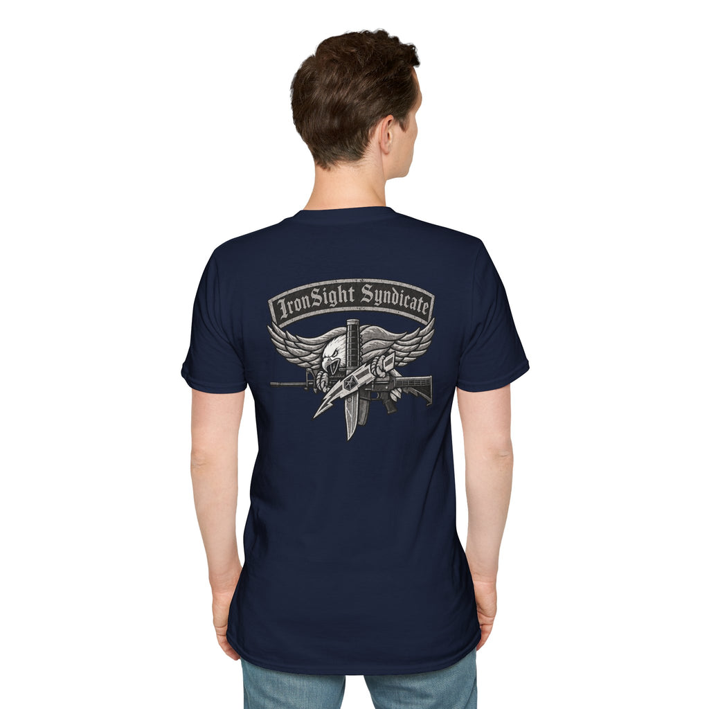 SWAT Eagle T-Shirt — "IronSight Syndicate"  T-Shirt | Patriotic Military Graphic Tee for Veterans & Patriots, Adult (13 and up), unisex