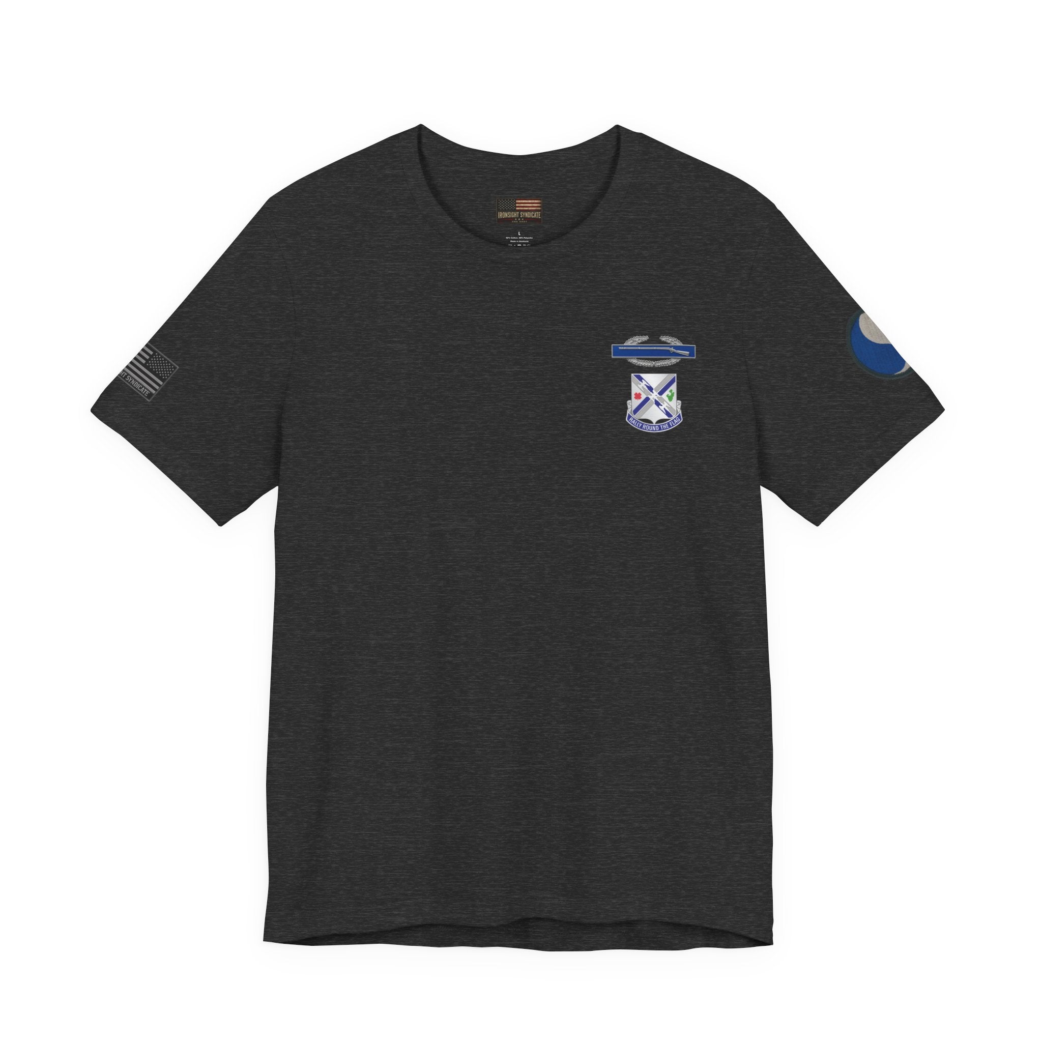29th Infantry Division 1-115th Infantry Regiment T-Shirt | Patriotic Military Graphic Tee for Veterans & Patriots, Adult (13 and up), unisex