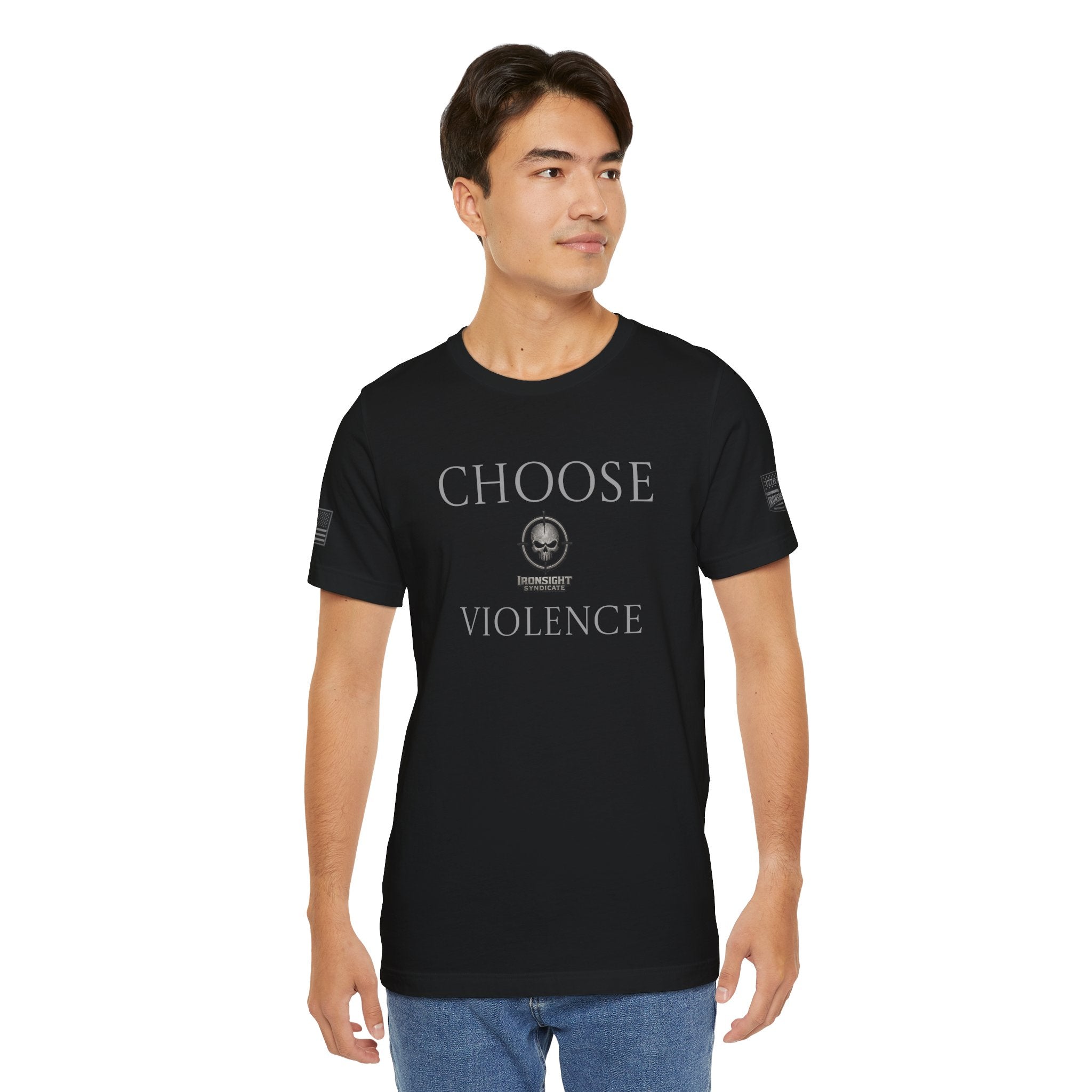 Choose Violence -Combat Infantry Badge- CIB- T-Shirt | US Army Tee for Veterans