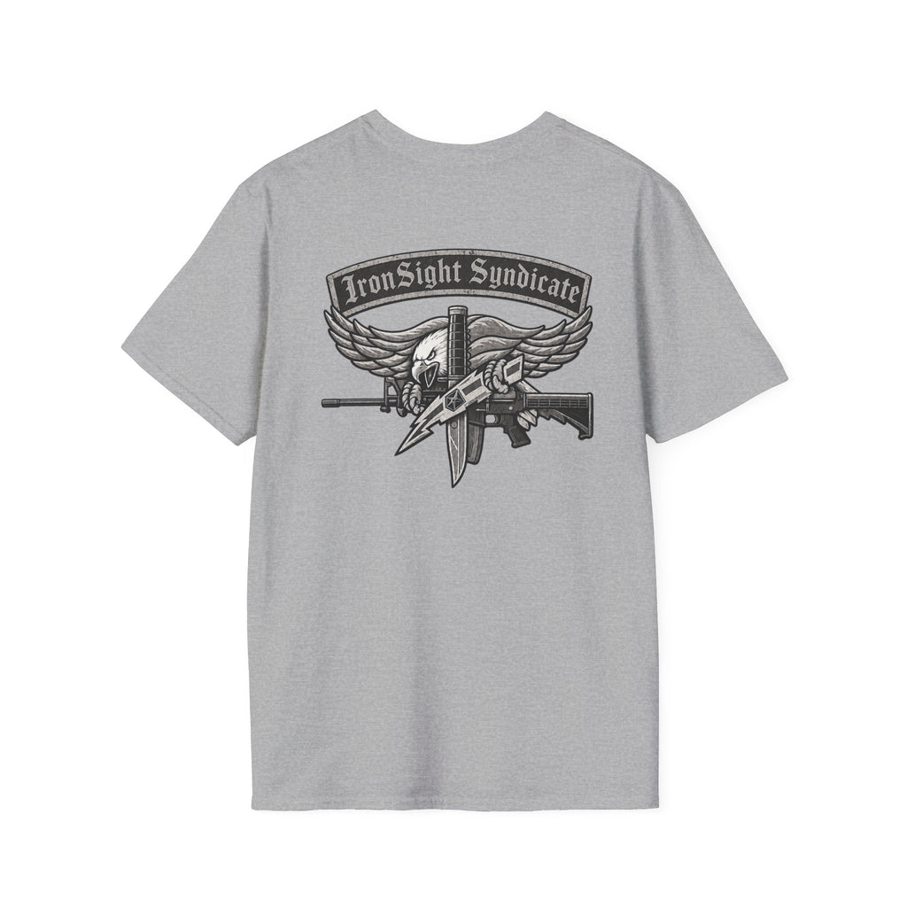 SWAT Eagle T-Shirt — "IronSight Syndicate"  T-Shirt | Patriotic Military Graphic Tee for Veterans & Patriots, Adult (13 and up), unisex