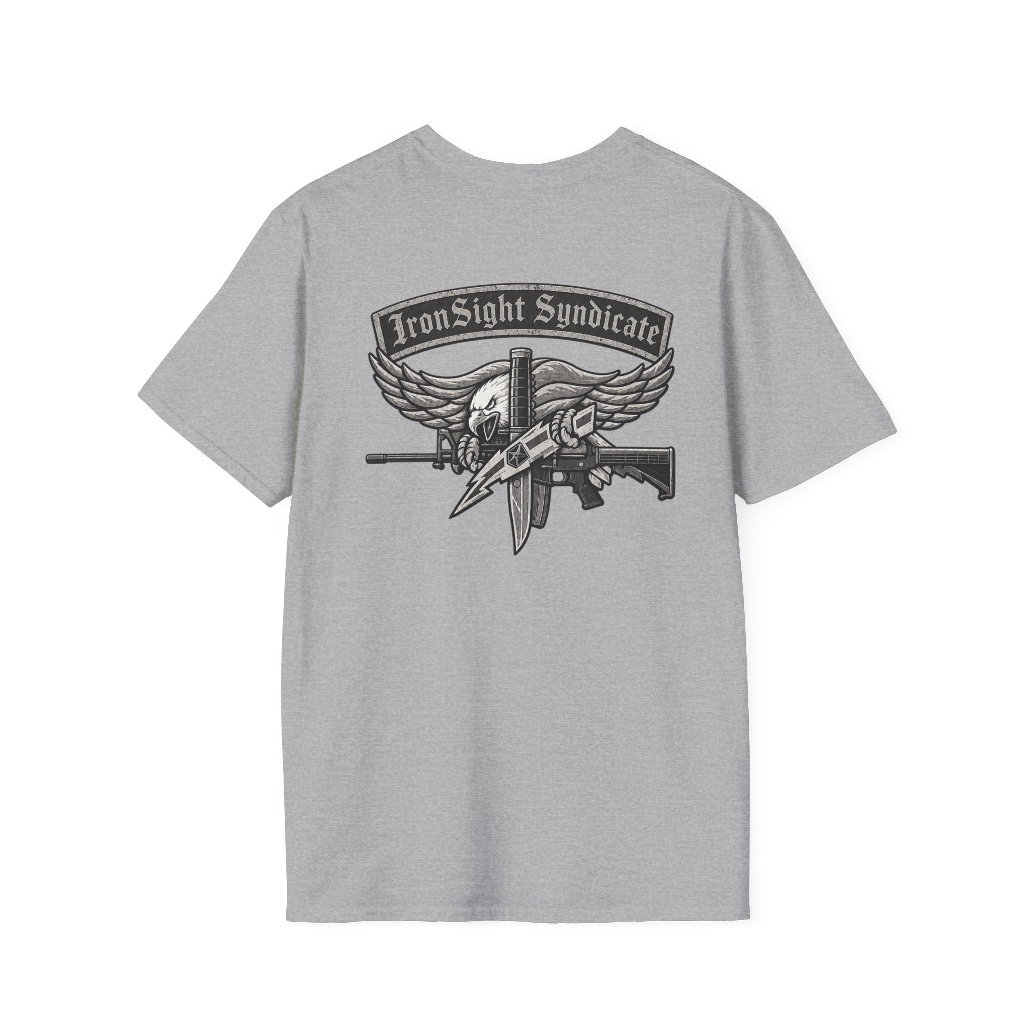 SWAT Eagle T-Shirt — "IronSight Syndicate"  T-Shirt | Patriotic Military Graphic Tee for Veterans & Patriots, Adult (13 and up), unisex