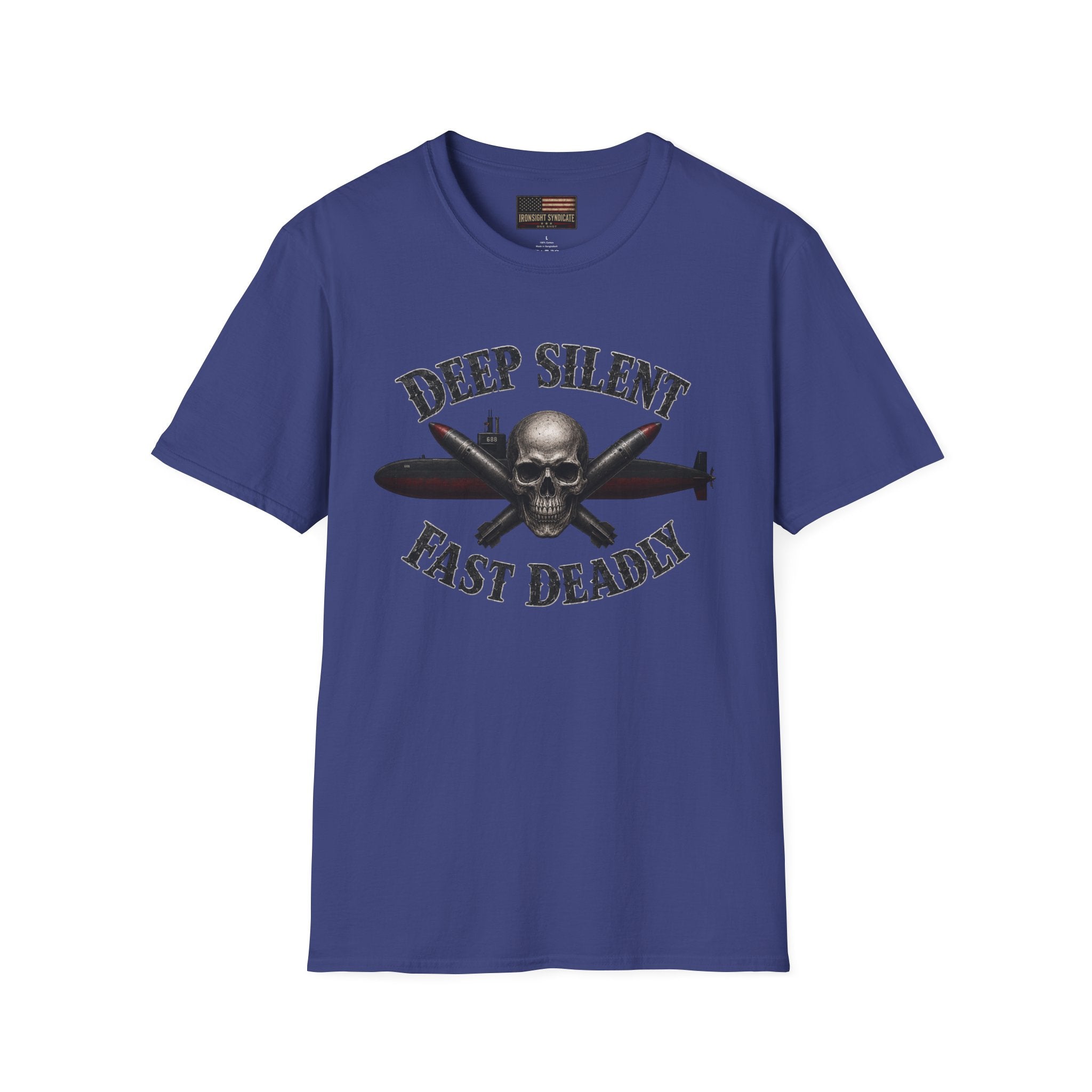 Deep, Silent, Fast Deadly US Navy Submariner Graphic Front T-Shirt